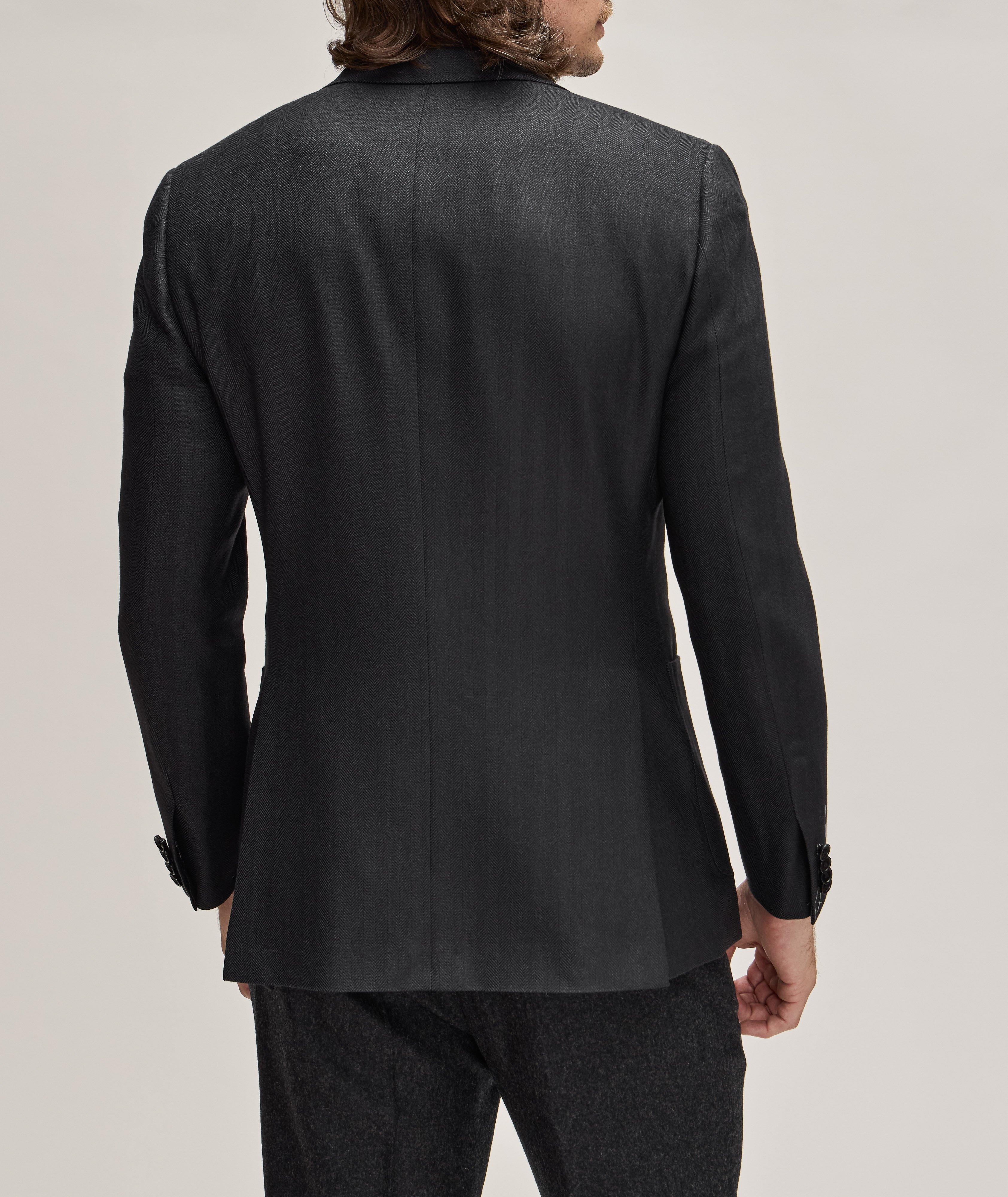 Herringbone Wool-Silk Sport Jacket image 2
