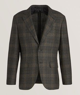 Brioni New Plume Prince of Wales Cashmere Sport Jacket
