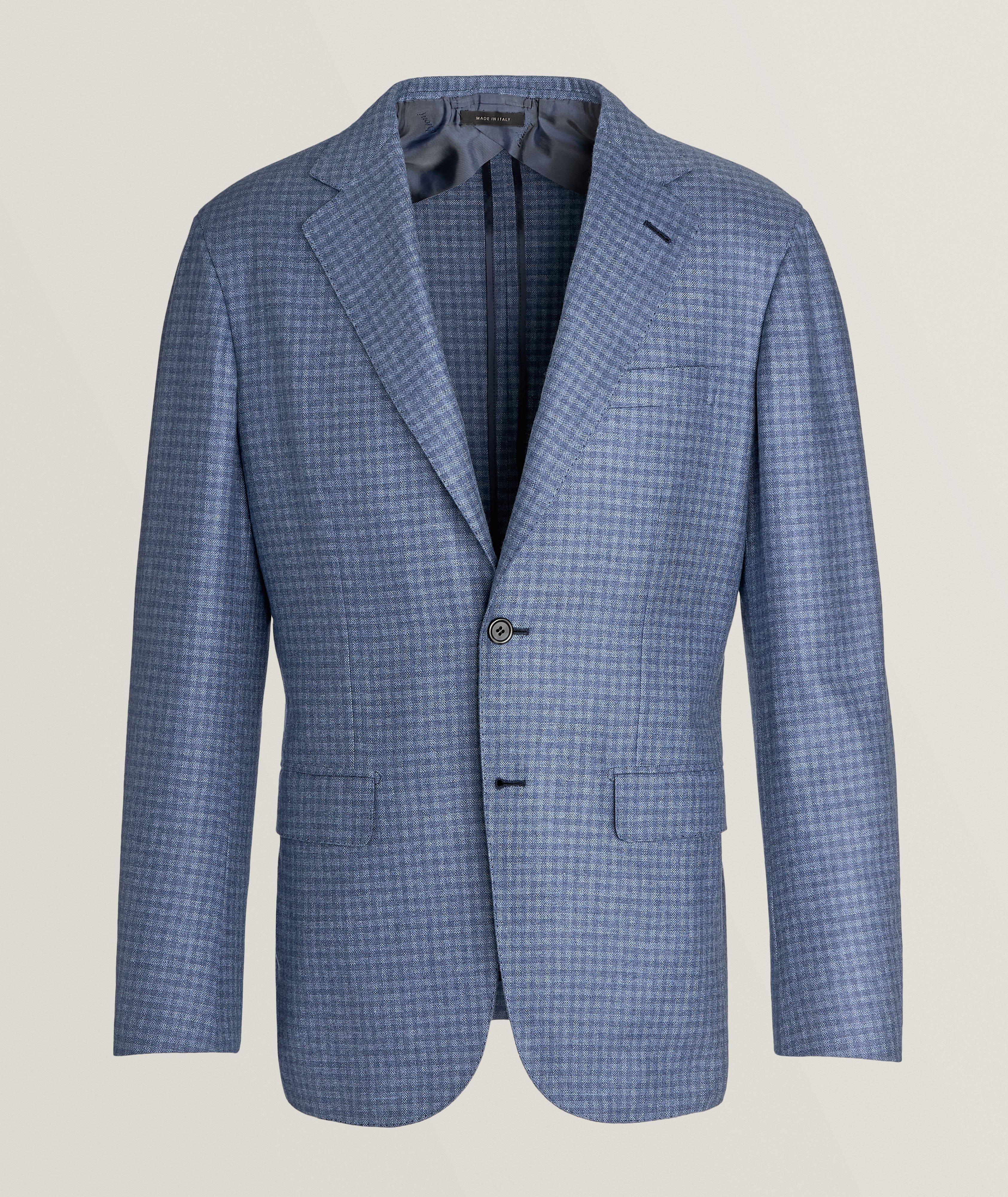 Giacca New Plume Checked Silk-Cashmere Sport Jacket  image 0