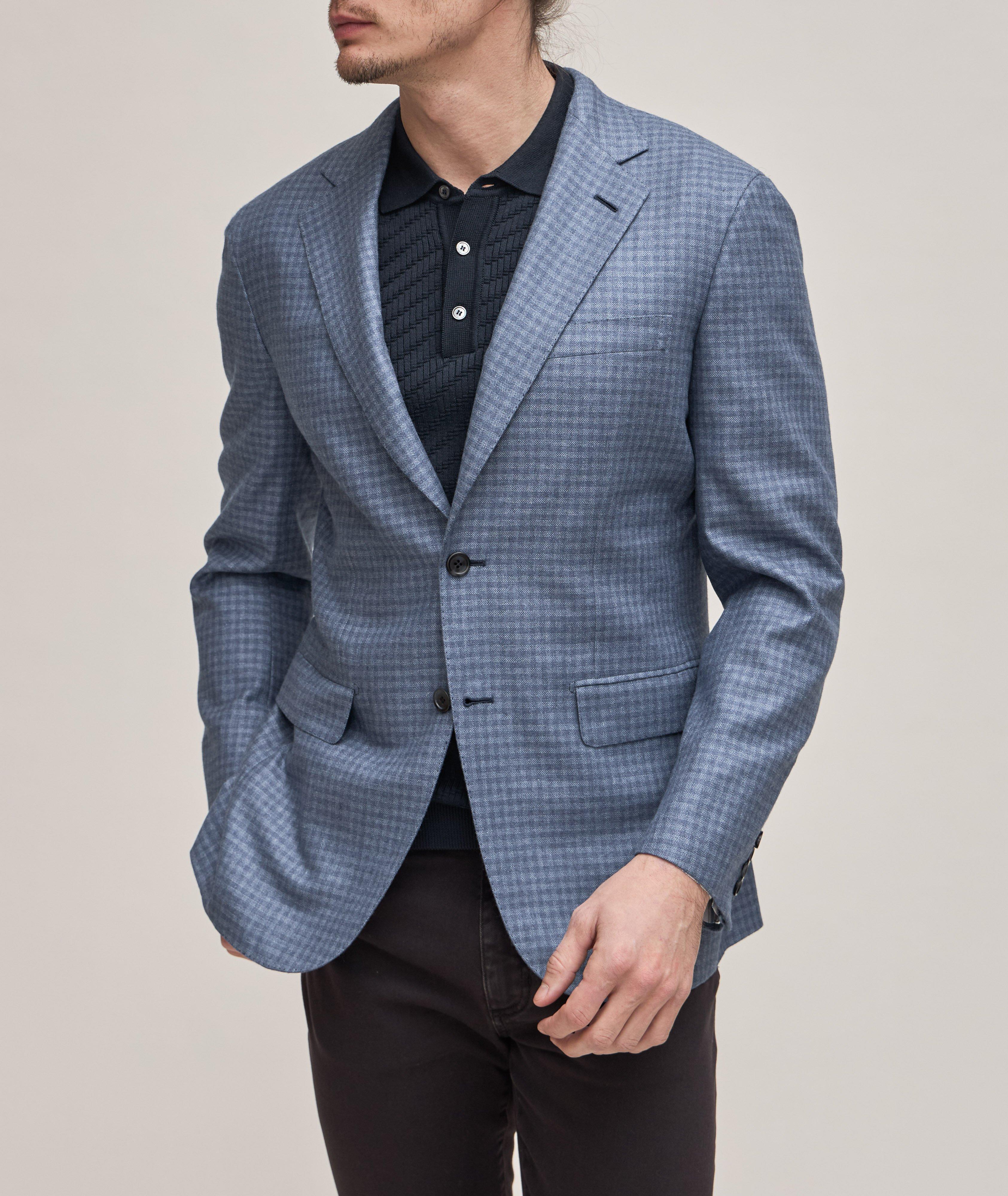 Giacca New Plume Checked Silk-Cashmere Sport Jacket  image 1