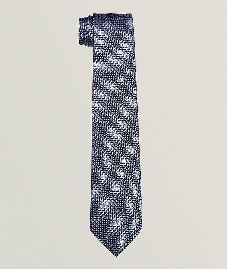 Dotted Floral Silk Tie image 0