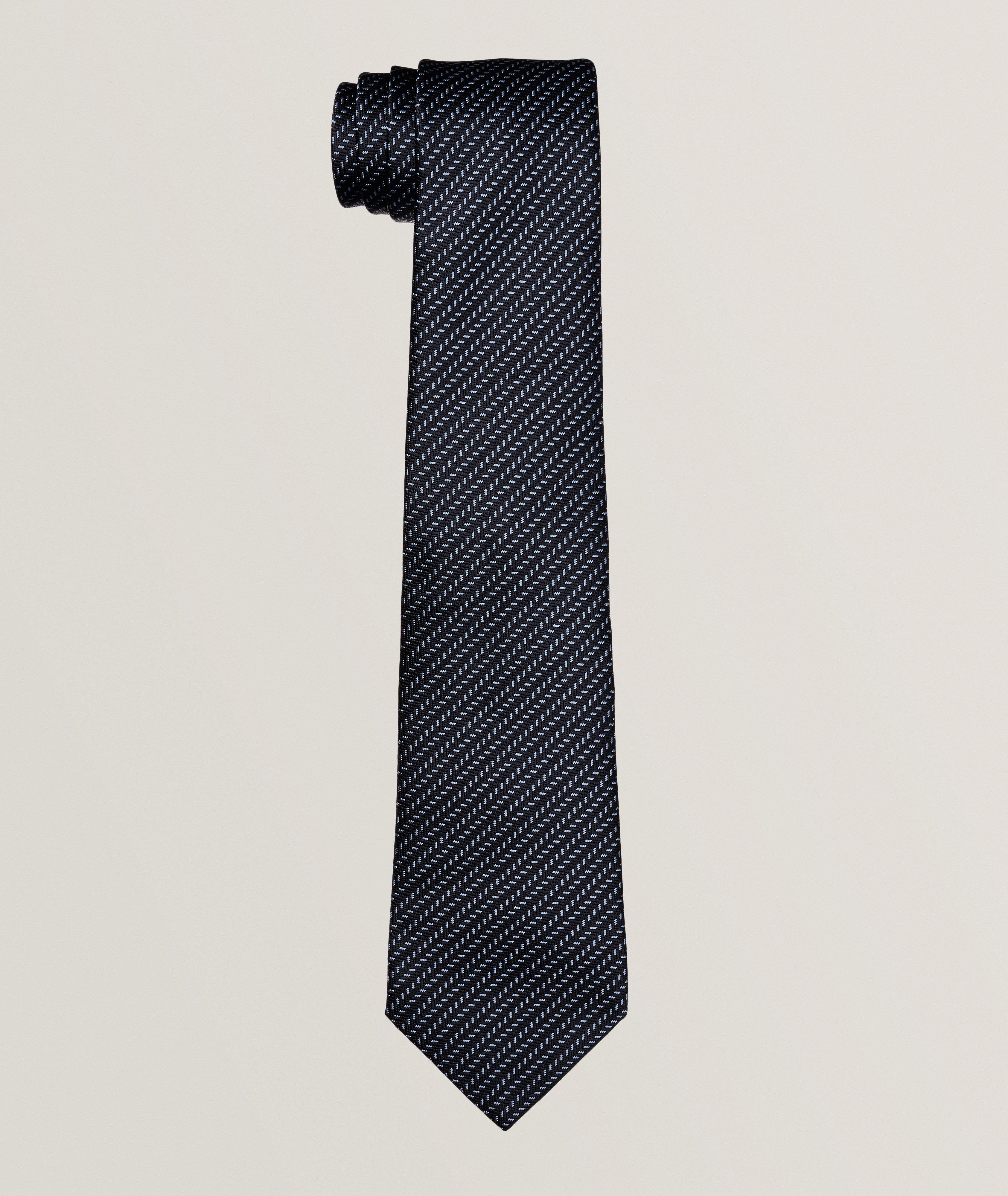 Flecked Pattern Silk Cotton Tie image 0