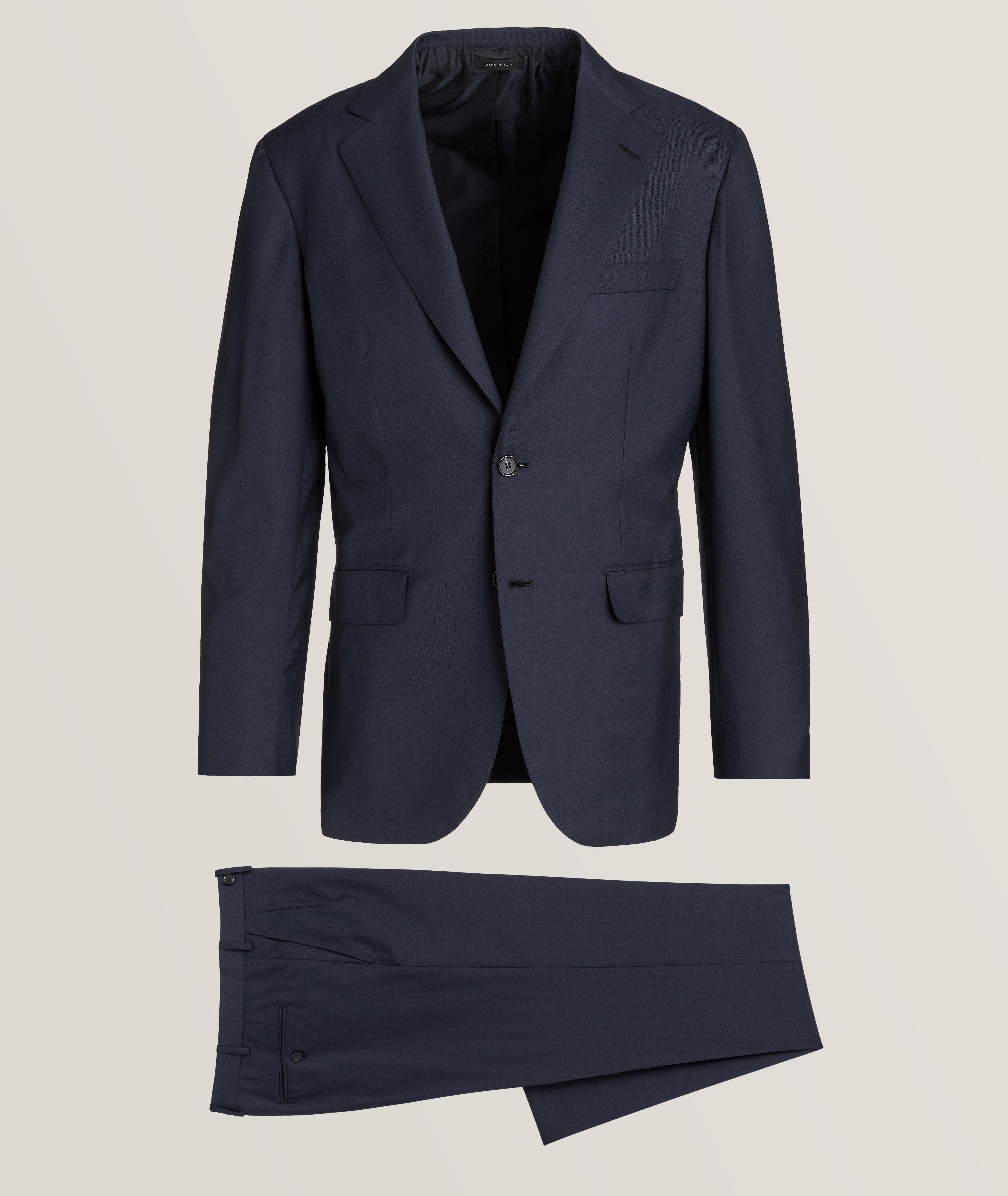 New Plume Virgin Wool-Silk Blend Twill Suit image 0