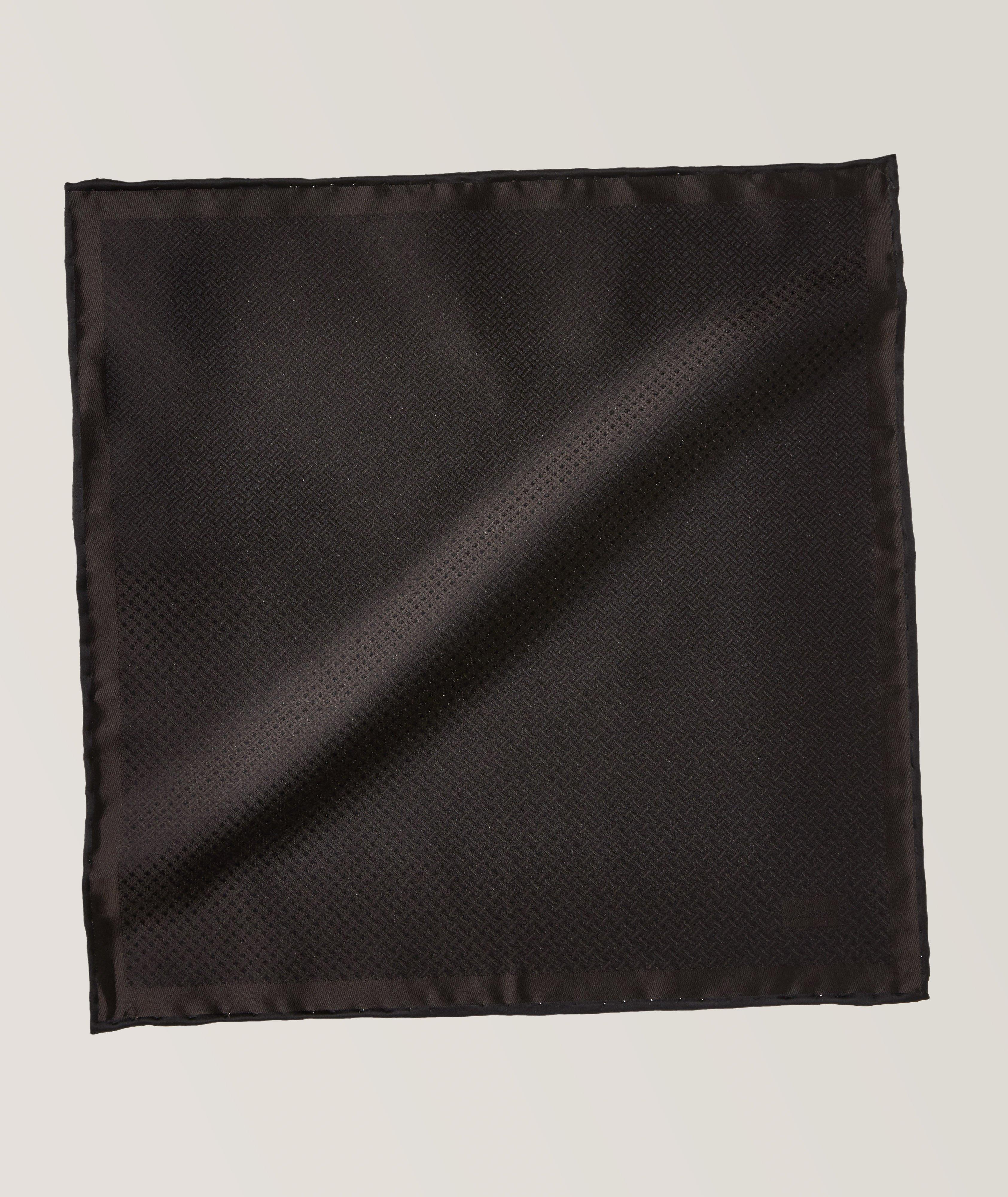 Geometric Hand Rolled Silk Handkerchief image 0