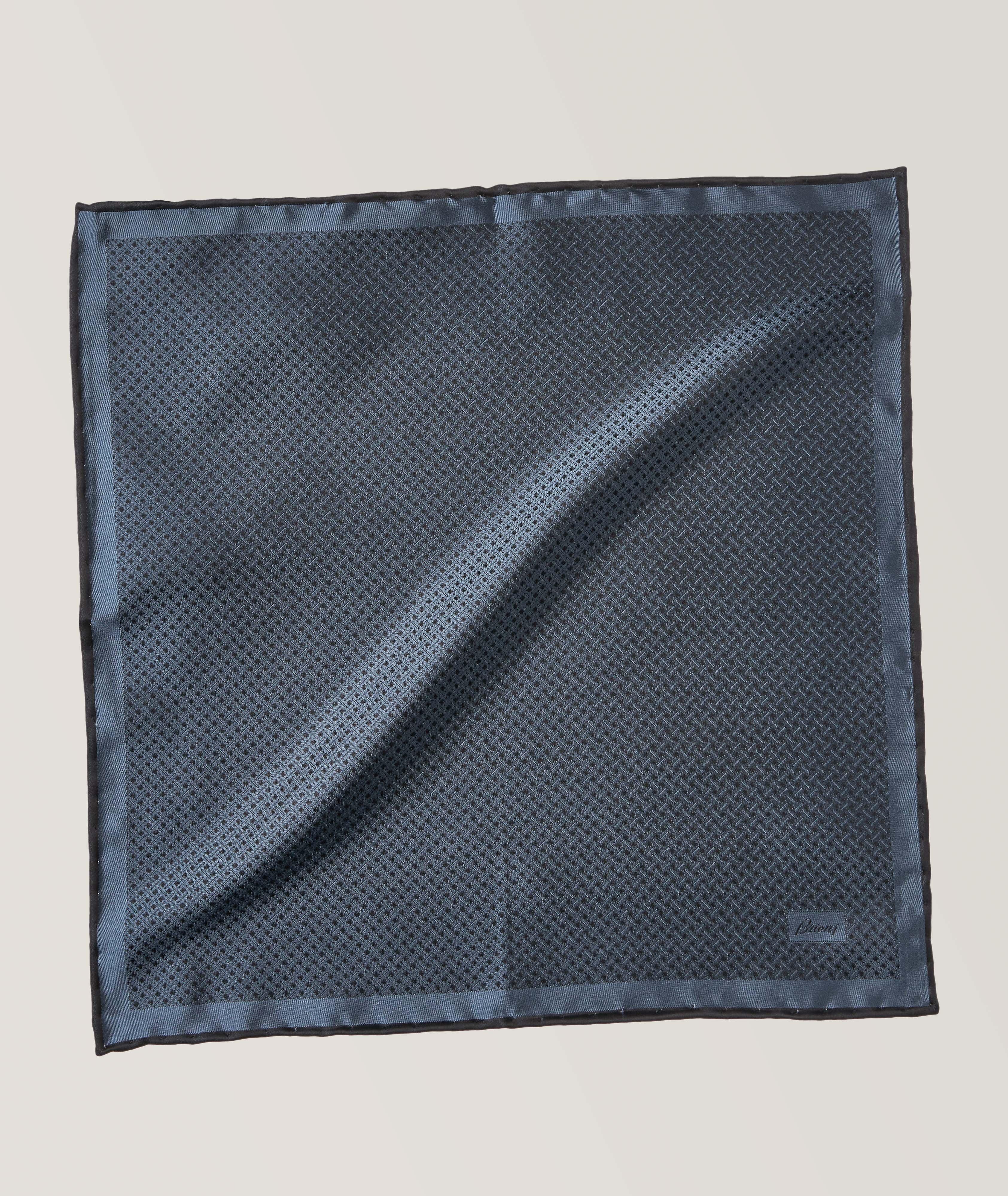 Geometric Hand Rolled Silk Handkerchief image 0