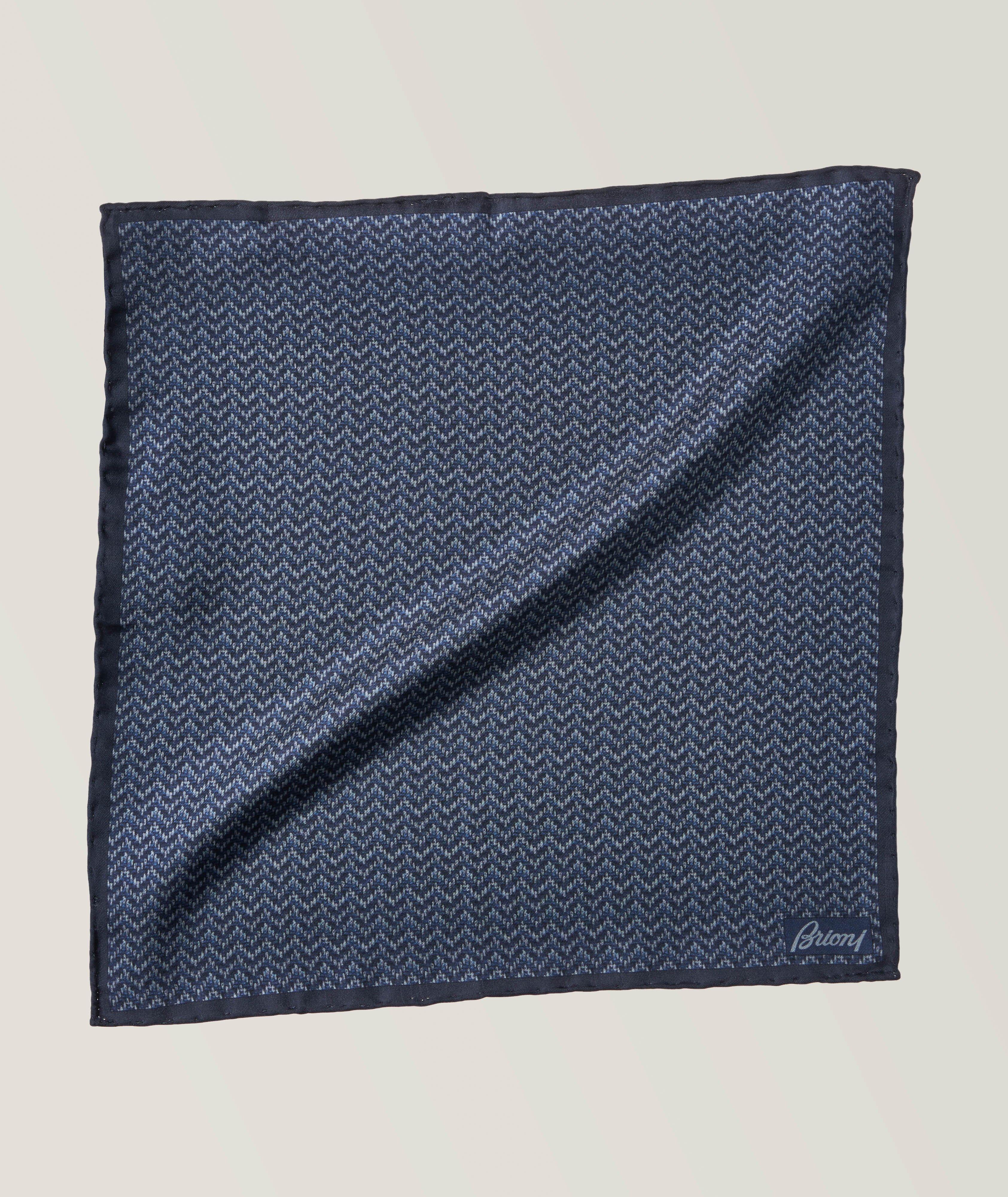 Zig-Zag Hand Rolled Silk Handkerchief image 0