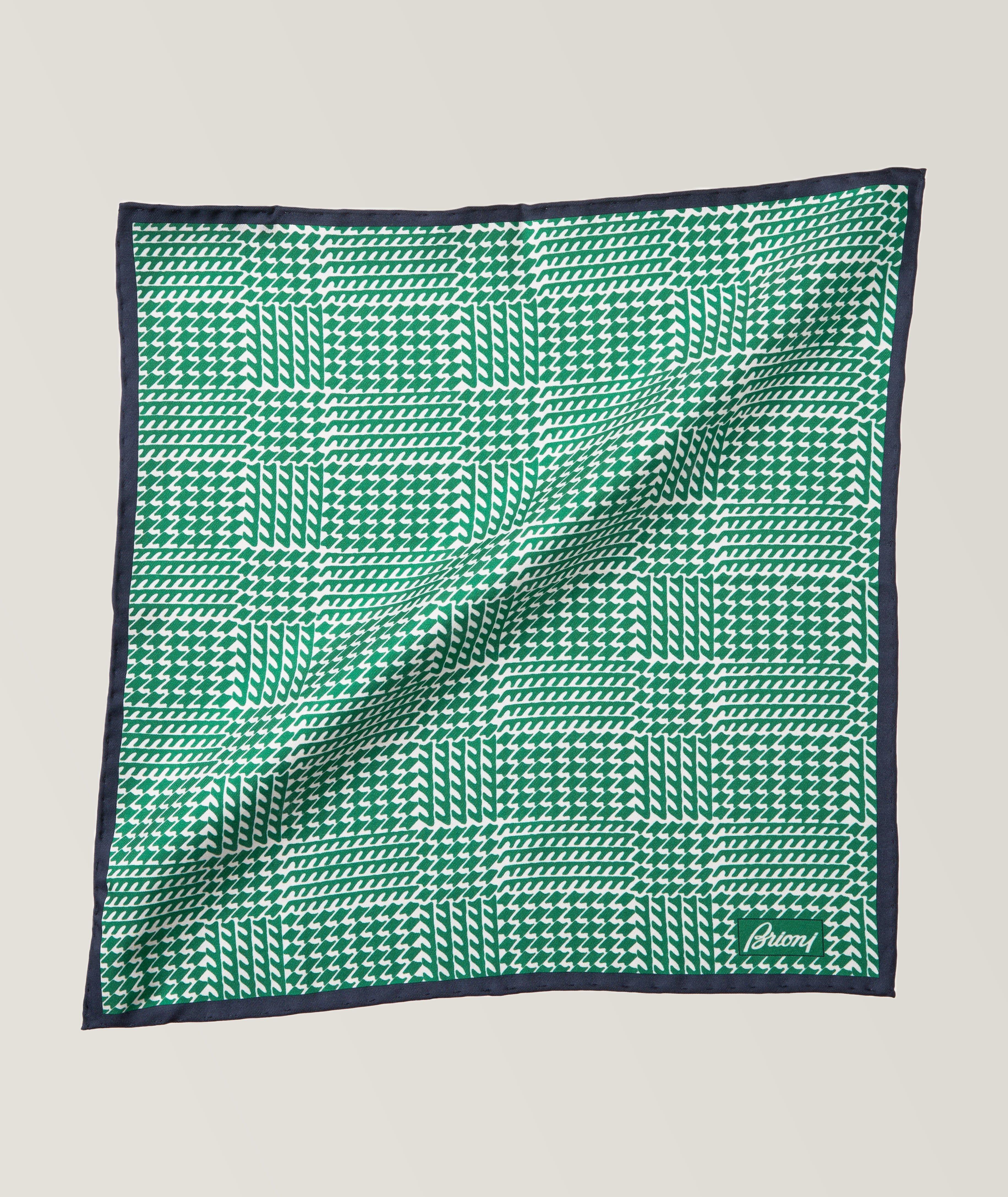 Neat Pattern Hand Rolled Silk Handkerchief image 0