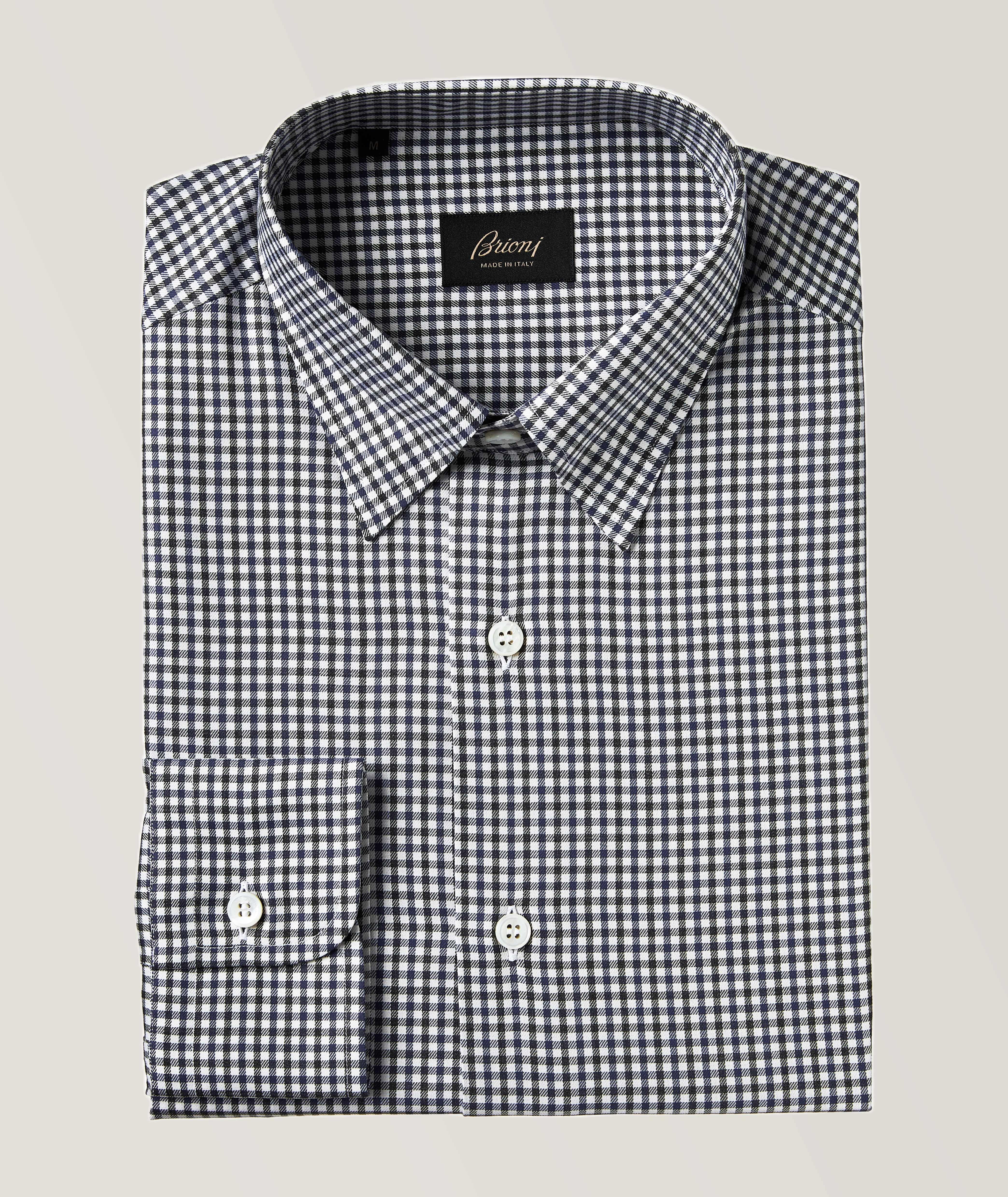 Checkered Cotton Military Shirt image 0