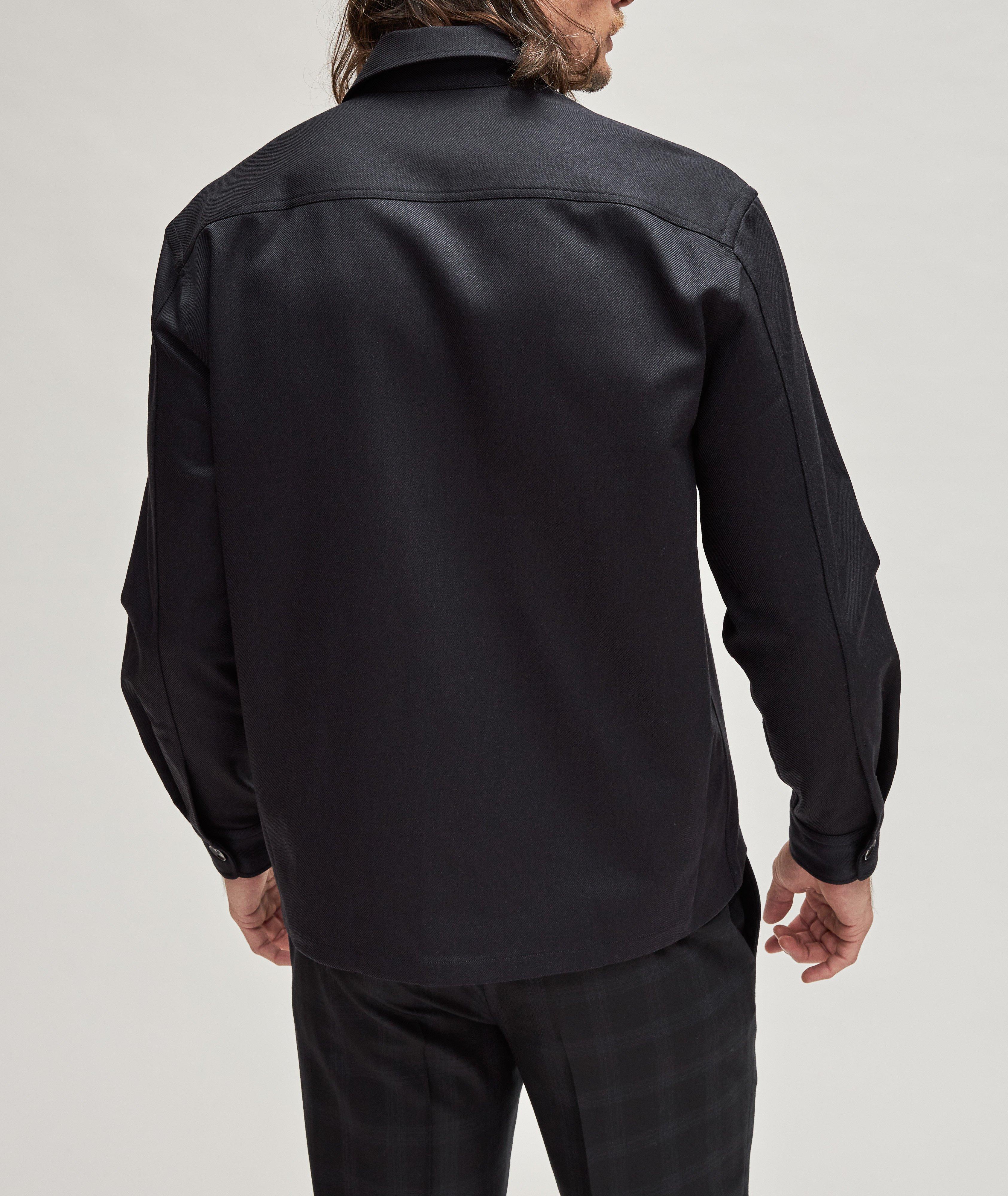 Stretch-Wool Cotton-Blend Overshirt image 2