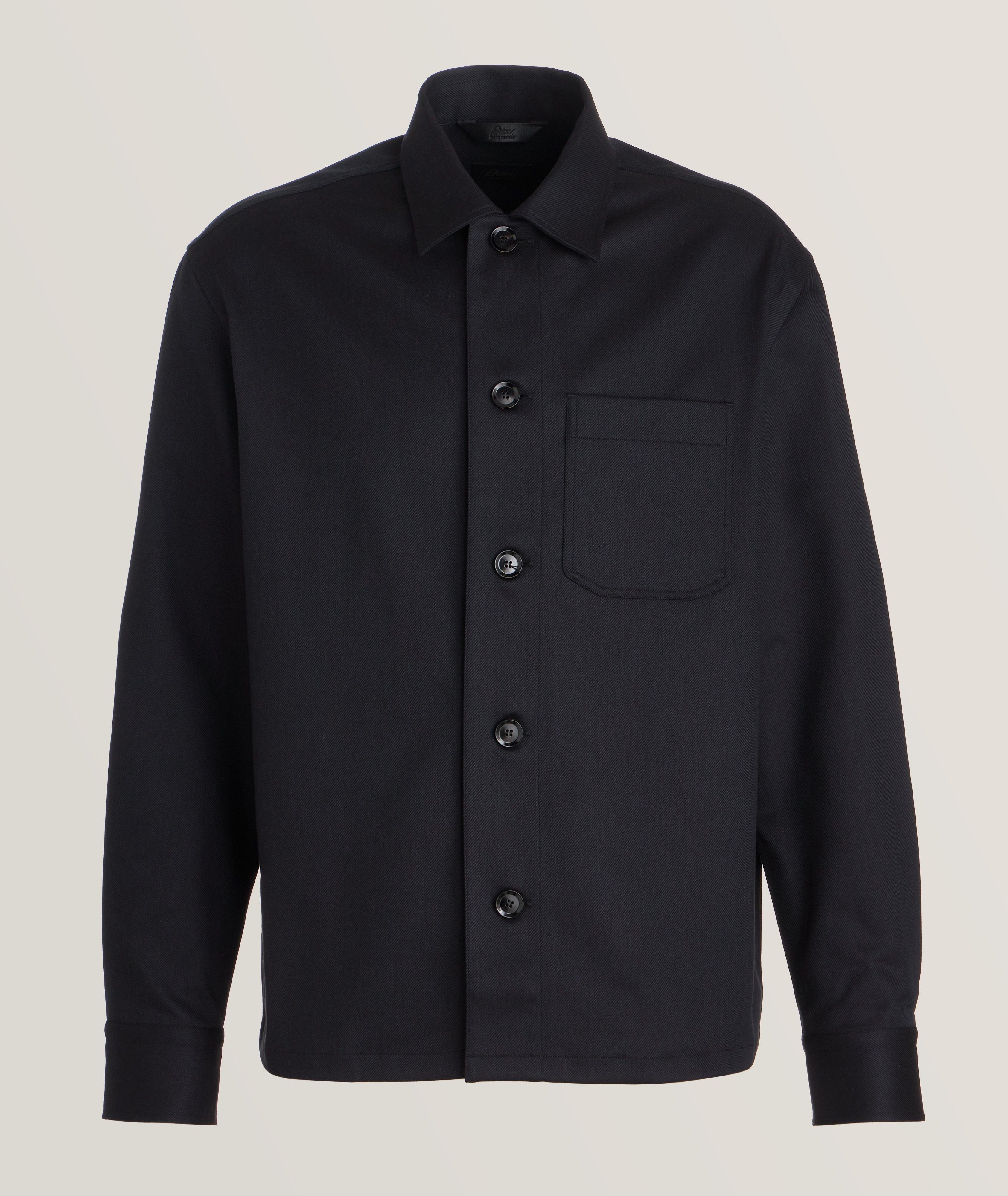 Stretch-Wool Cotton-Blend Overshirt image 0