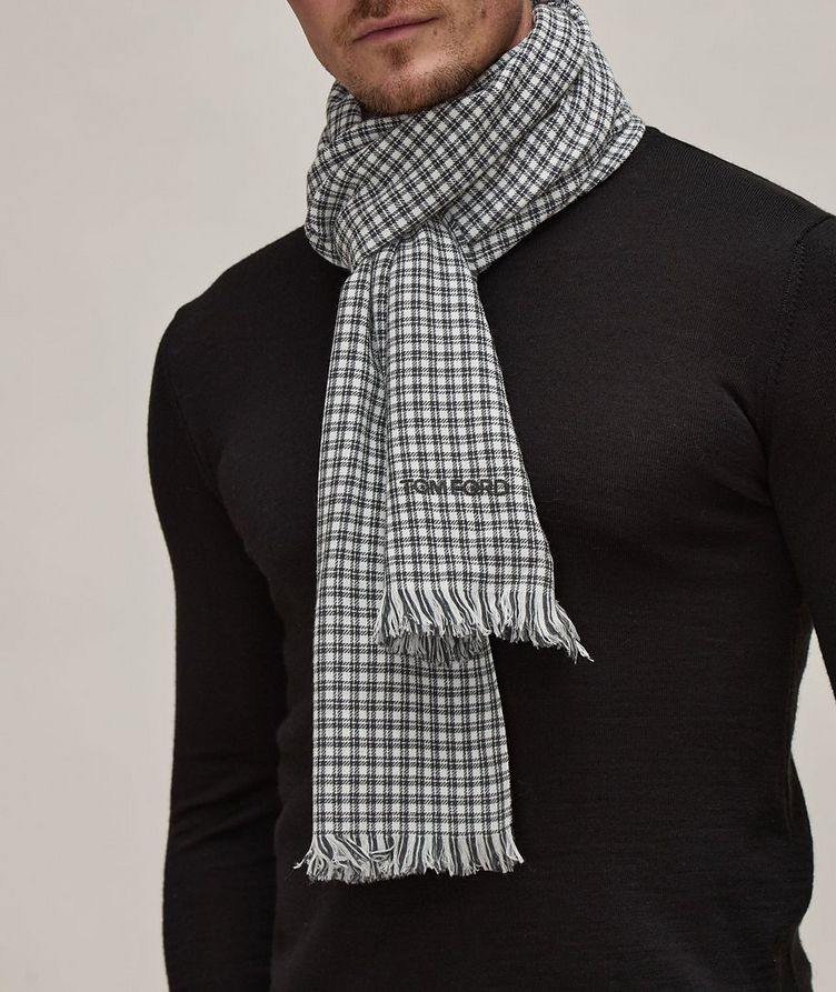 Checkered Wool Scarf image 1