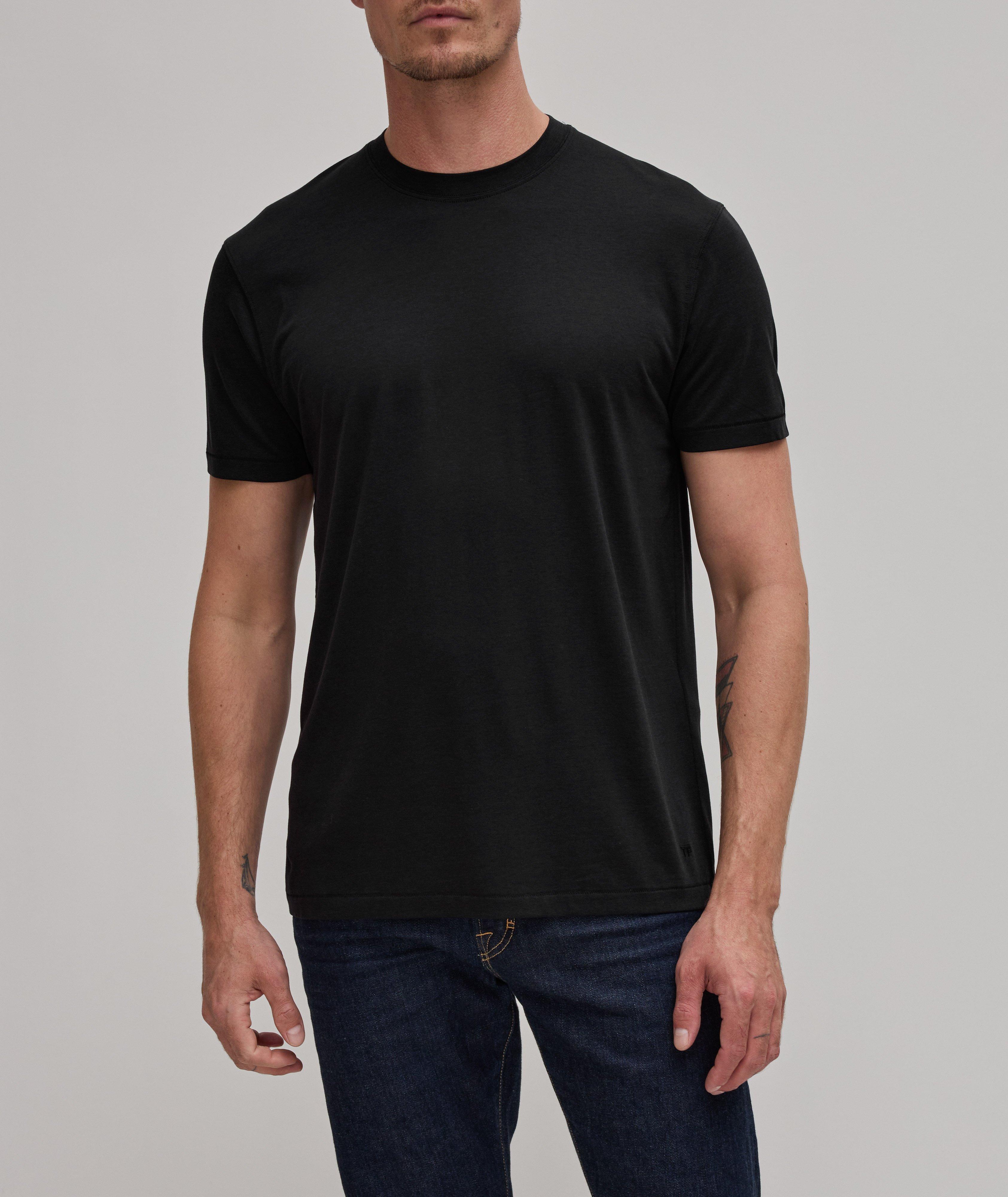 T-shirt en lyocell et en coton à encolure ronde image 1