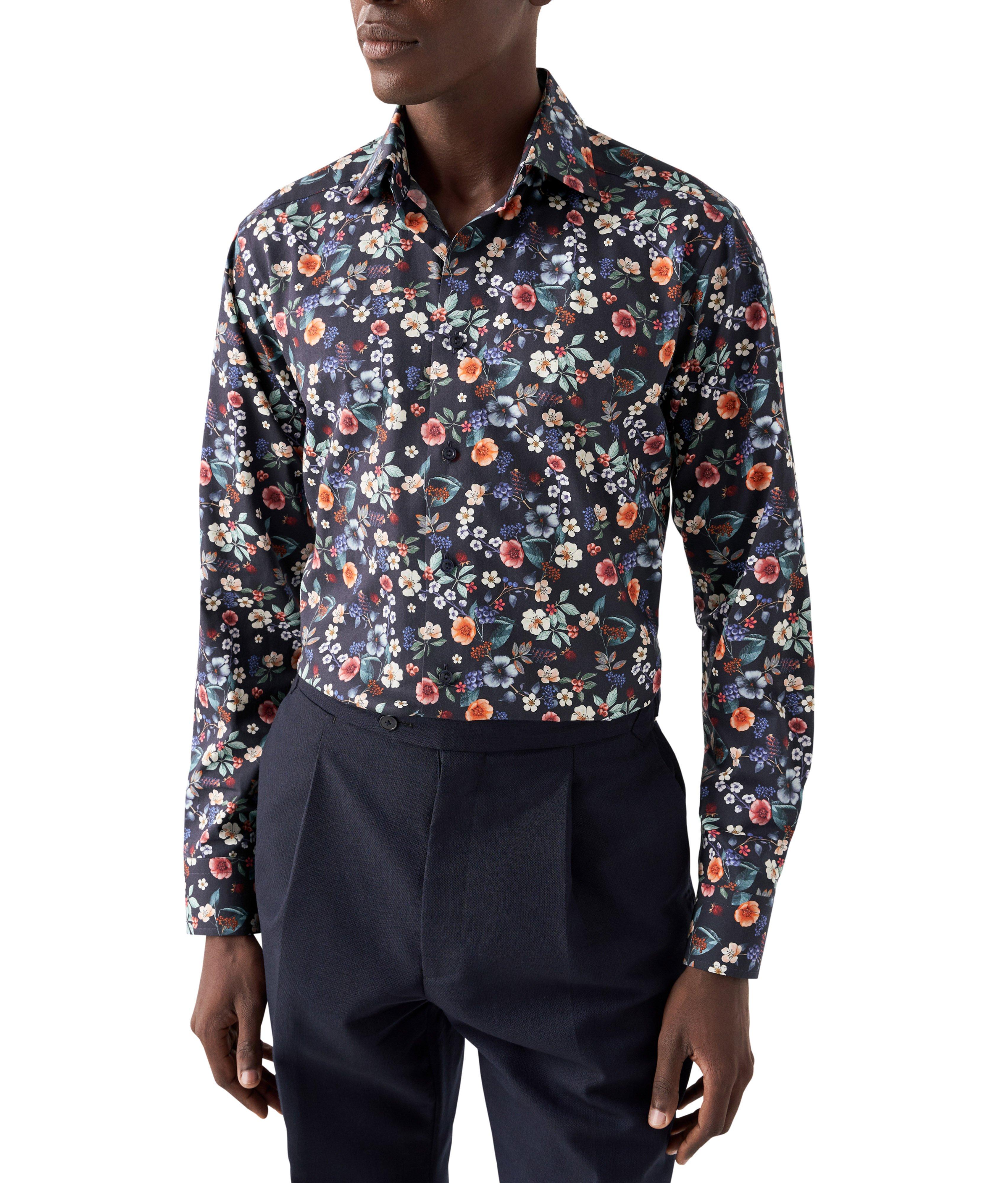 Floral Signature Twill Dress Shirt image 1