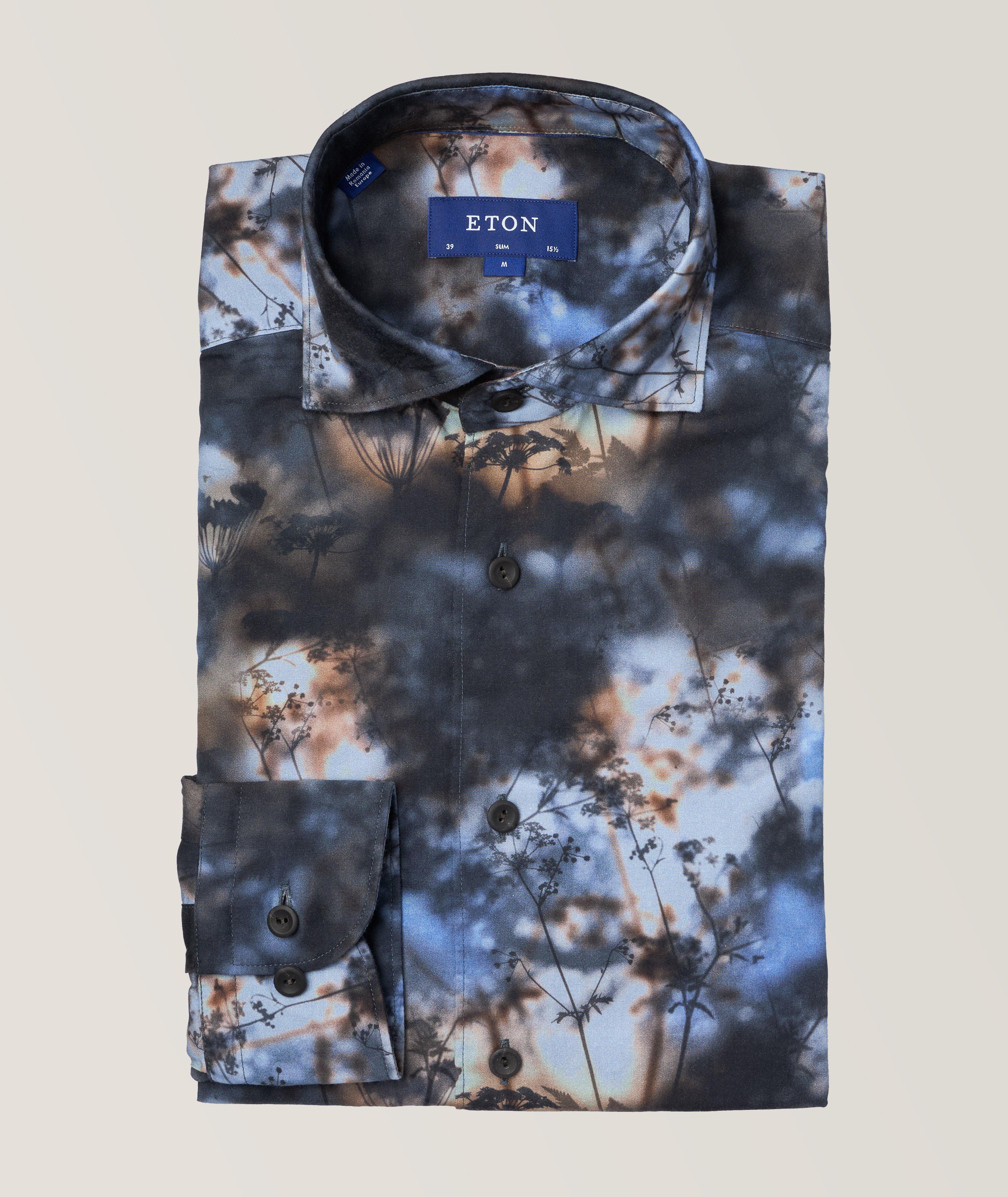 Chemise habillée en coton et en lyocell à motif image 0