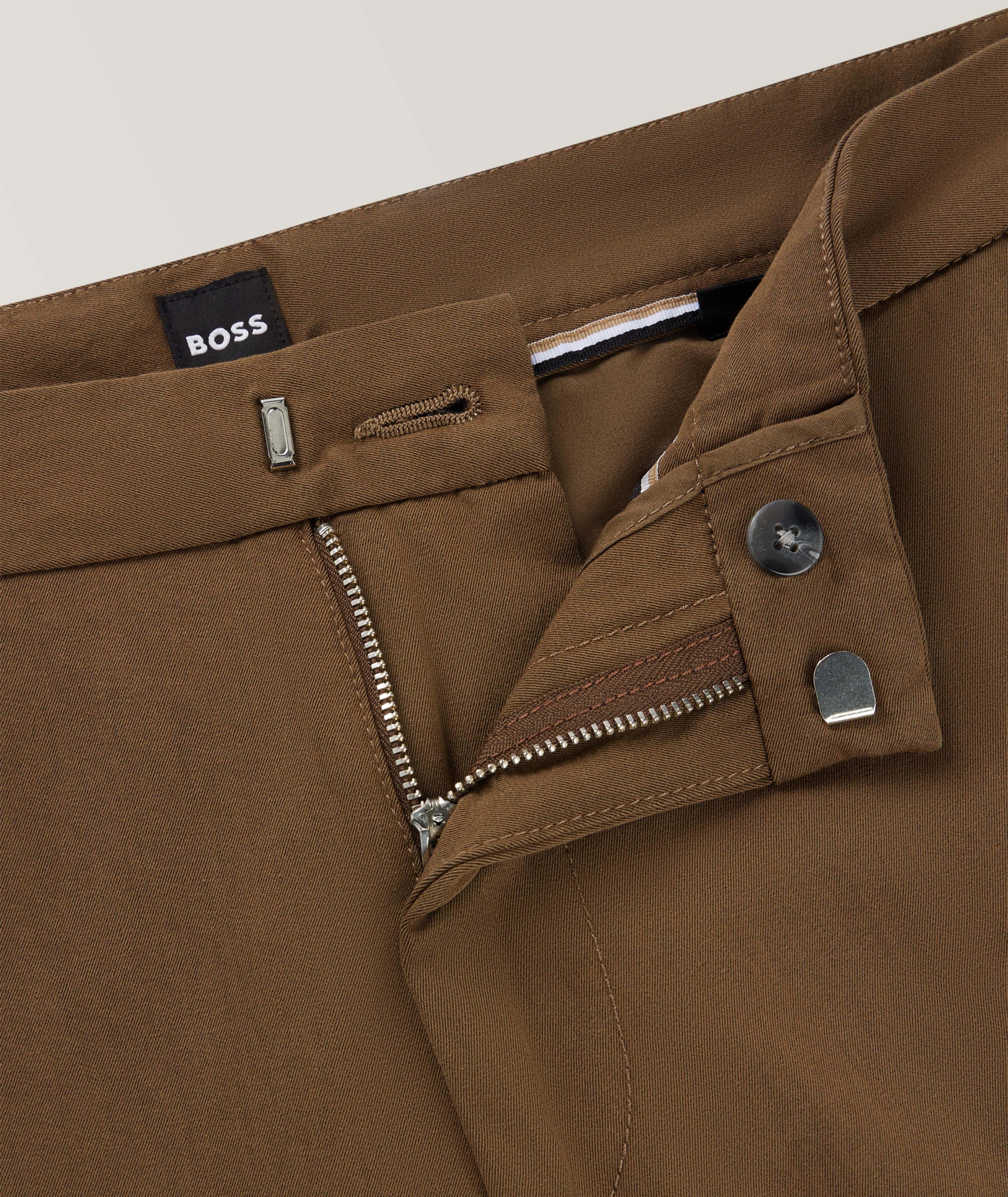 BOSS - Slim-fit trousers in a cotton blend with stretch