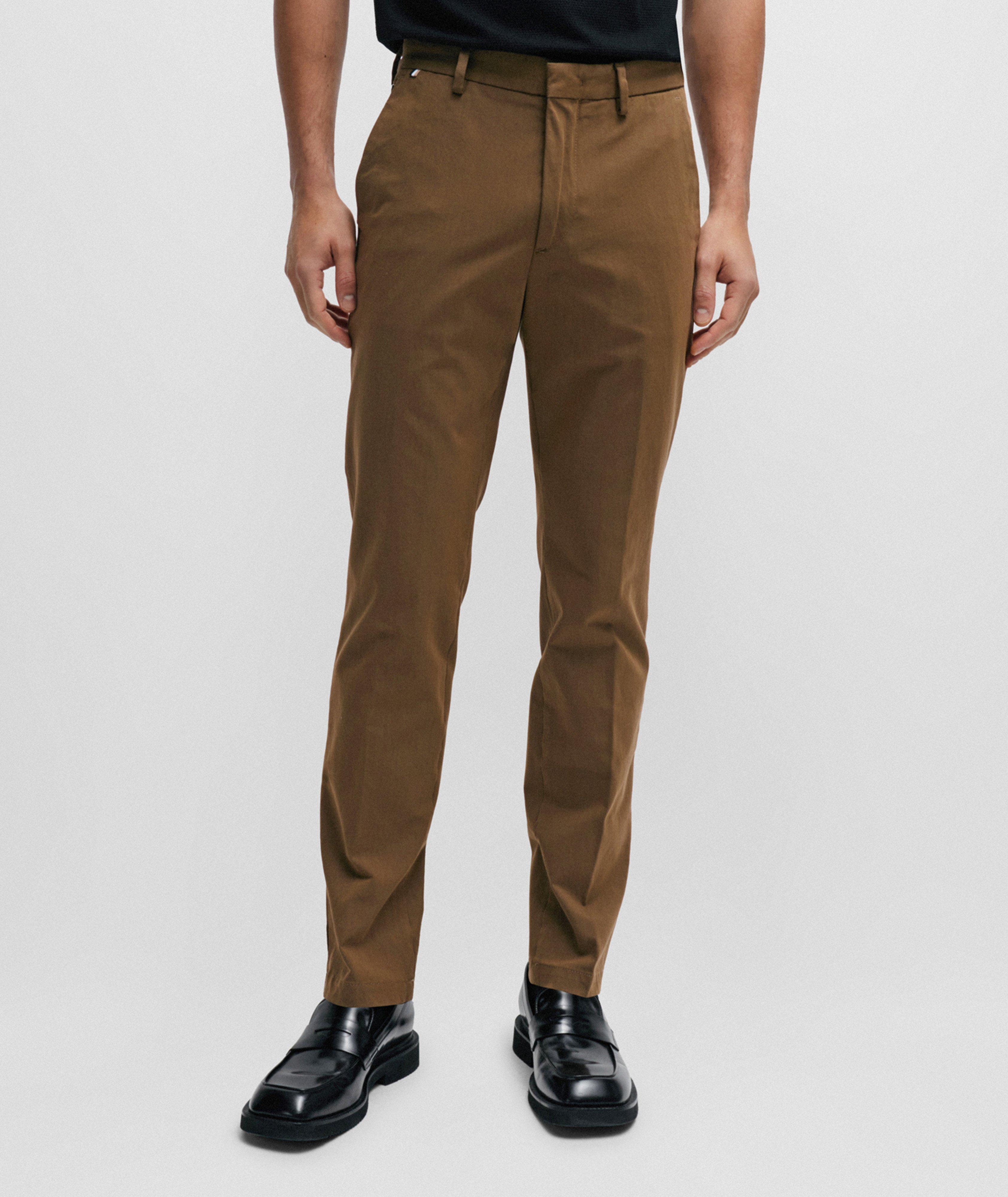 Slim Fit Stretch Cotton-Blend Trousers