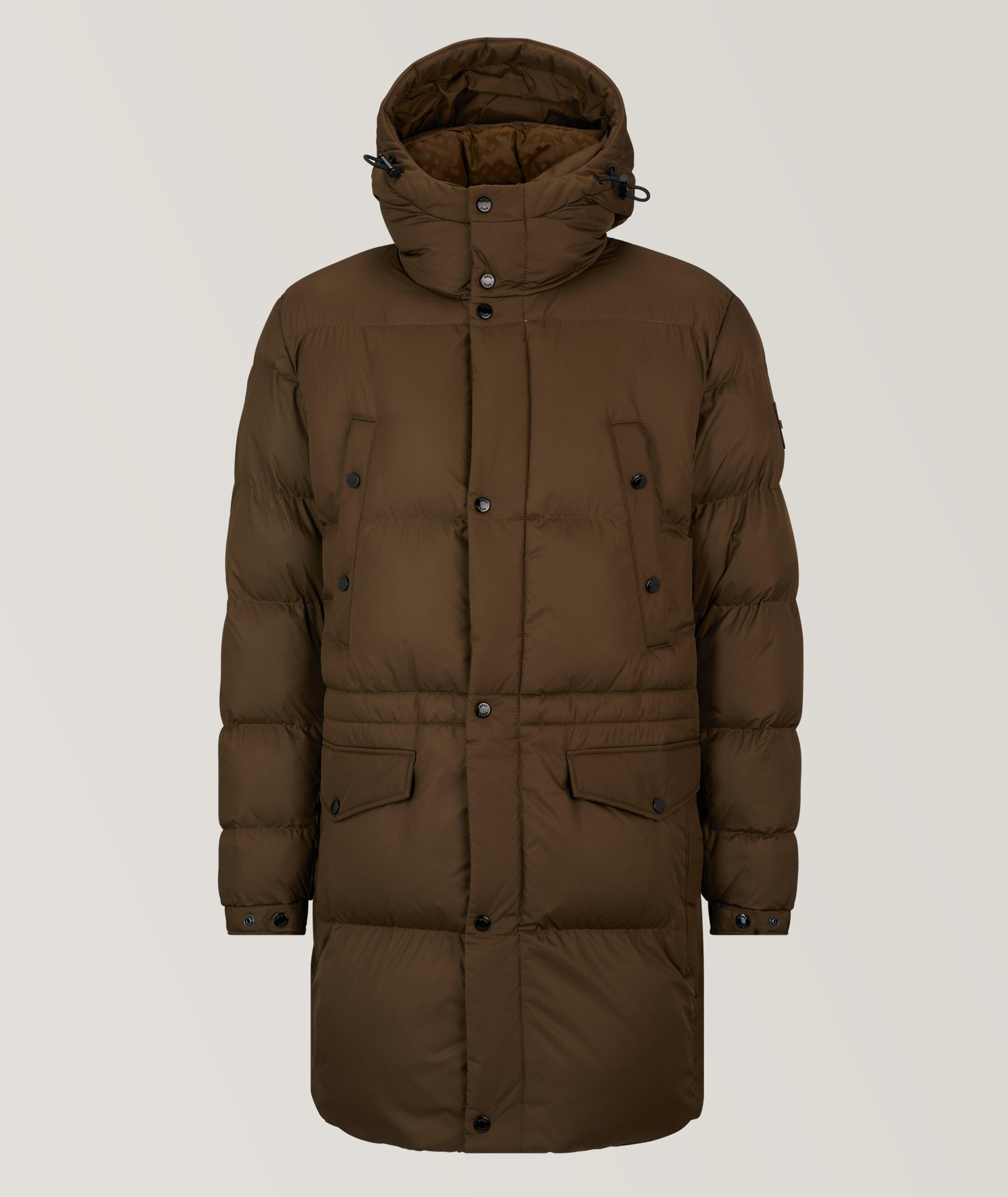 BOSS - Hooded jacket in lightweight water-repellent fabric