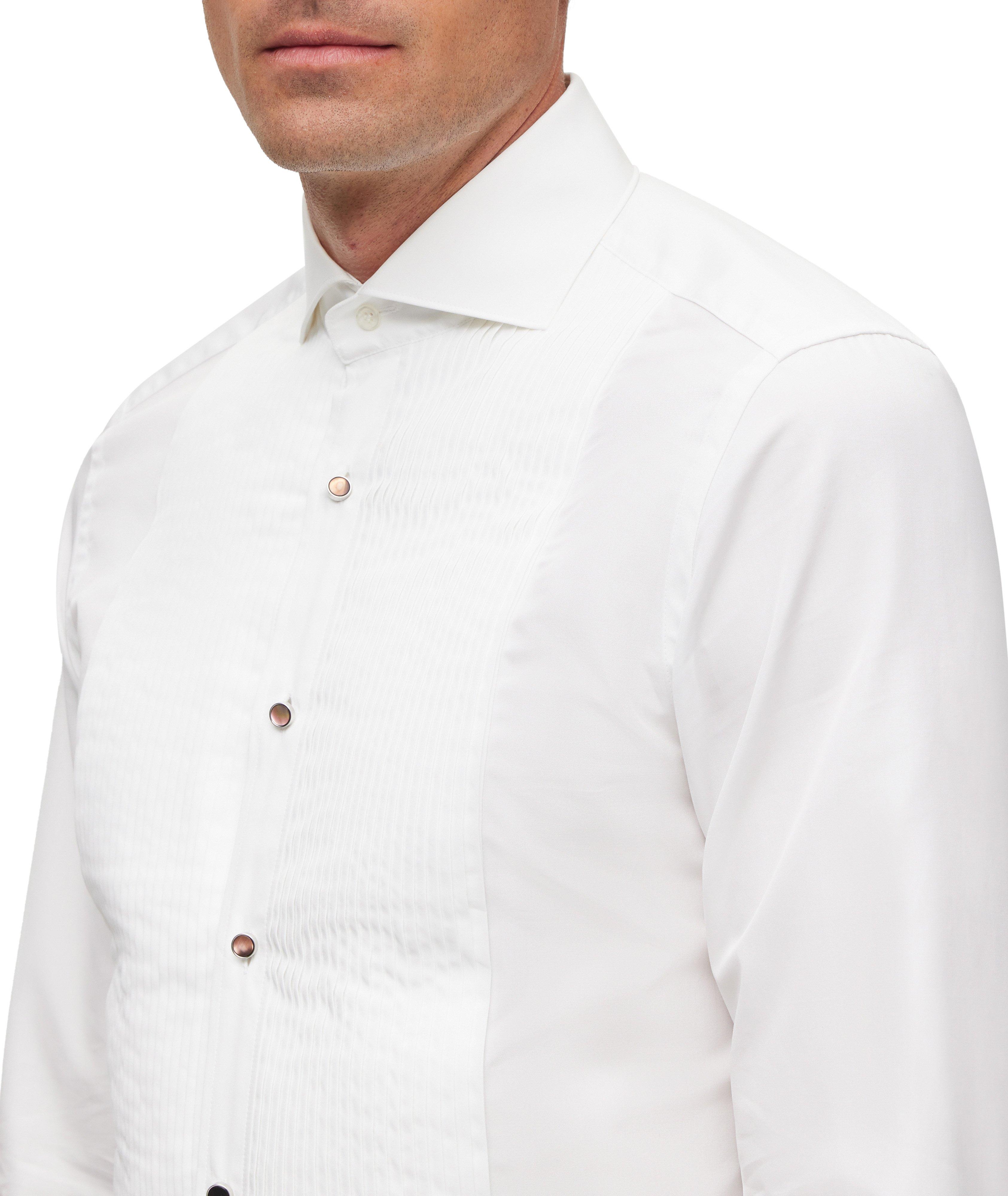 Slim-Fit Pleated Bib Dress Shirt image 3