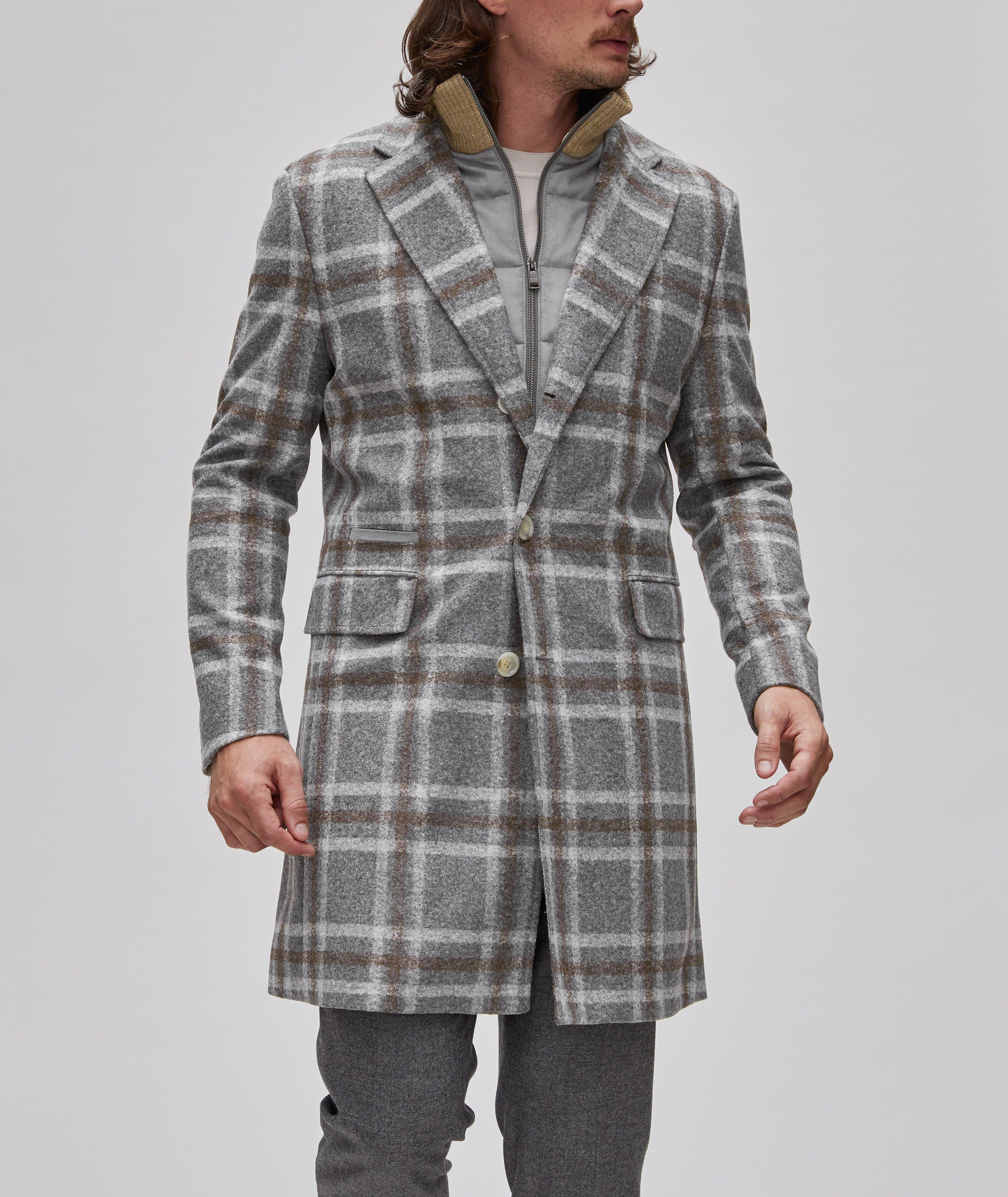 Hyde Checkered Removable Bib Insert Overcoat image 1