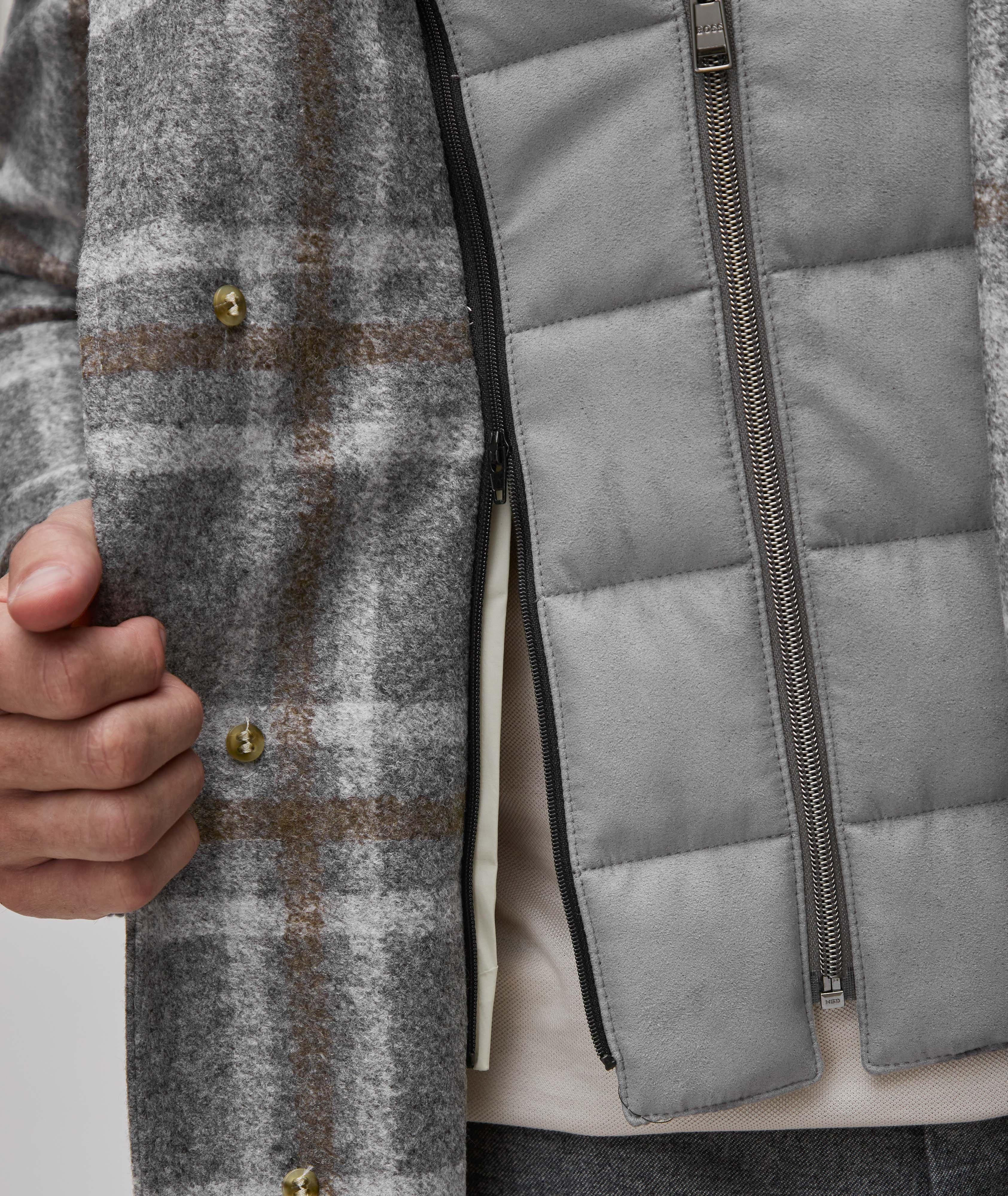 Hyde Checkered Removable Bib Insert Overcoat image 3