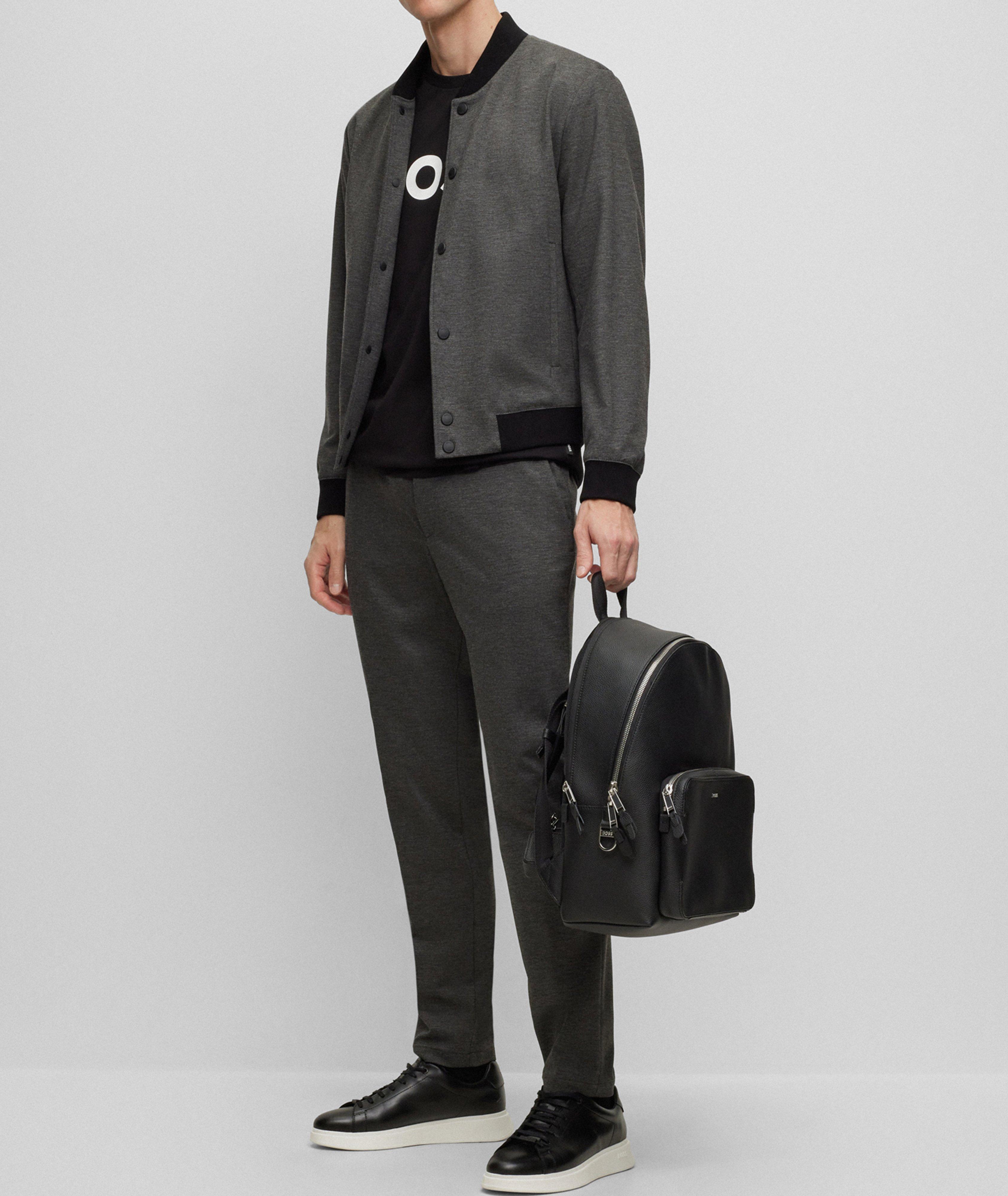 Slim-Fit Interlock Jersey Bomber Jacket image 5