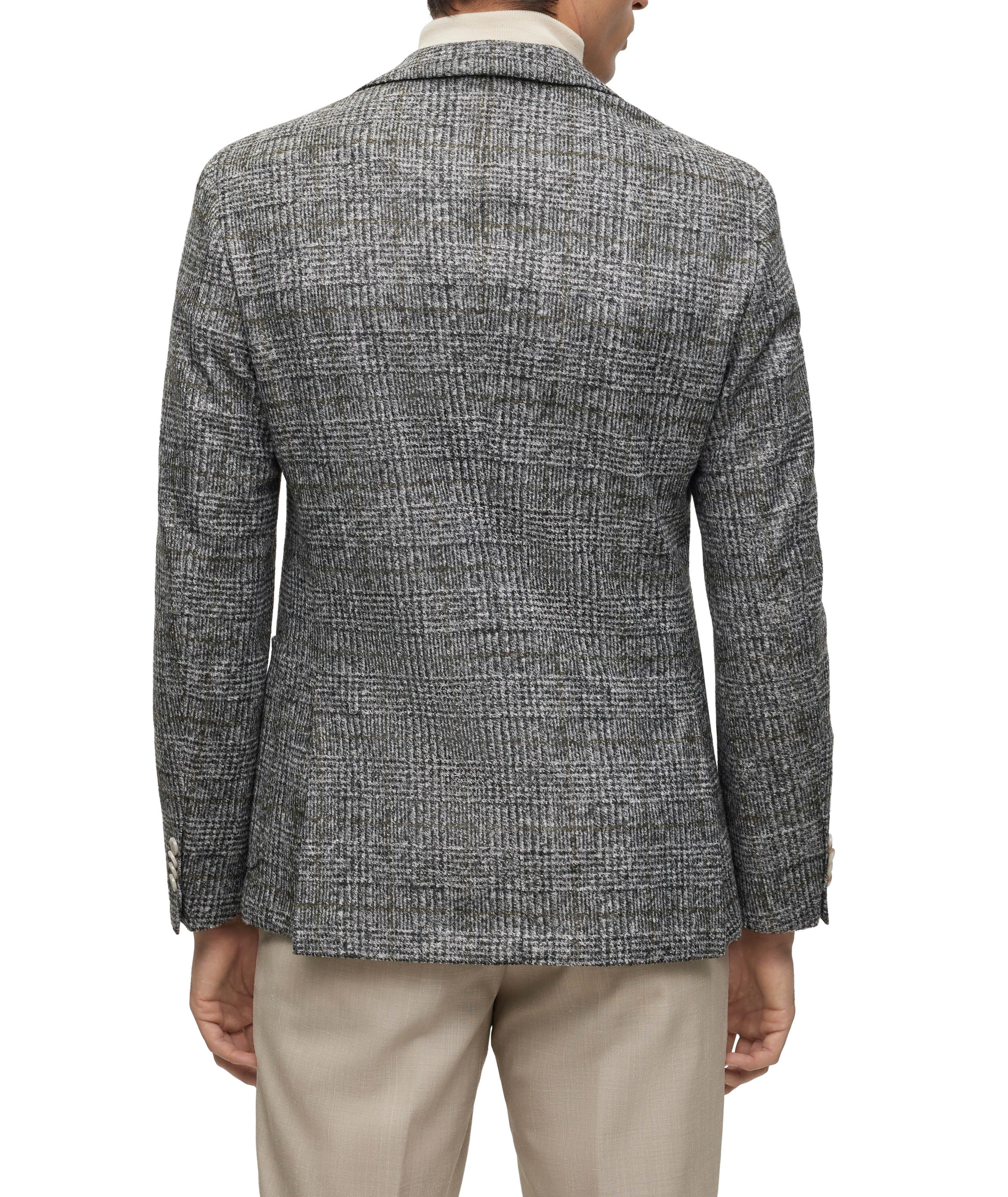 Slim Fit Checkered Stretch-Jersey Sport Jacket image 2