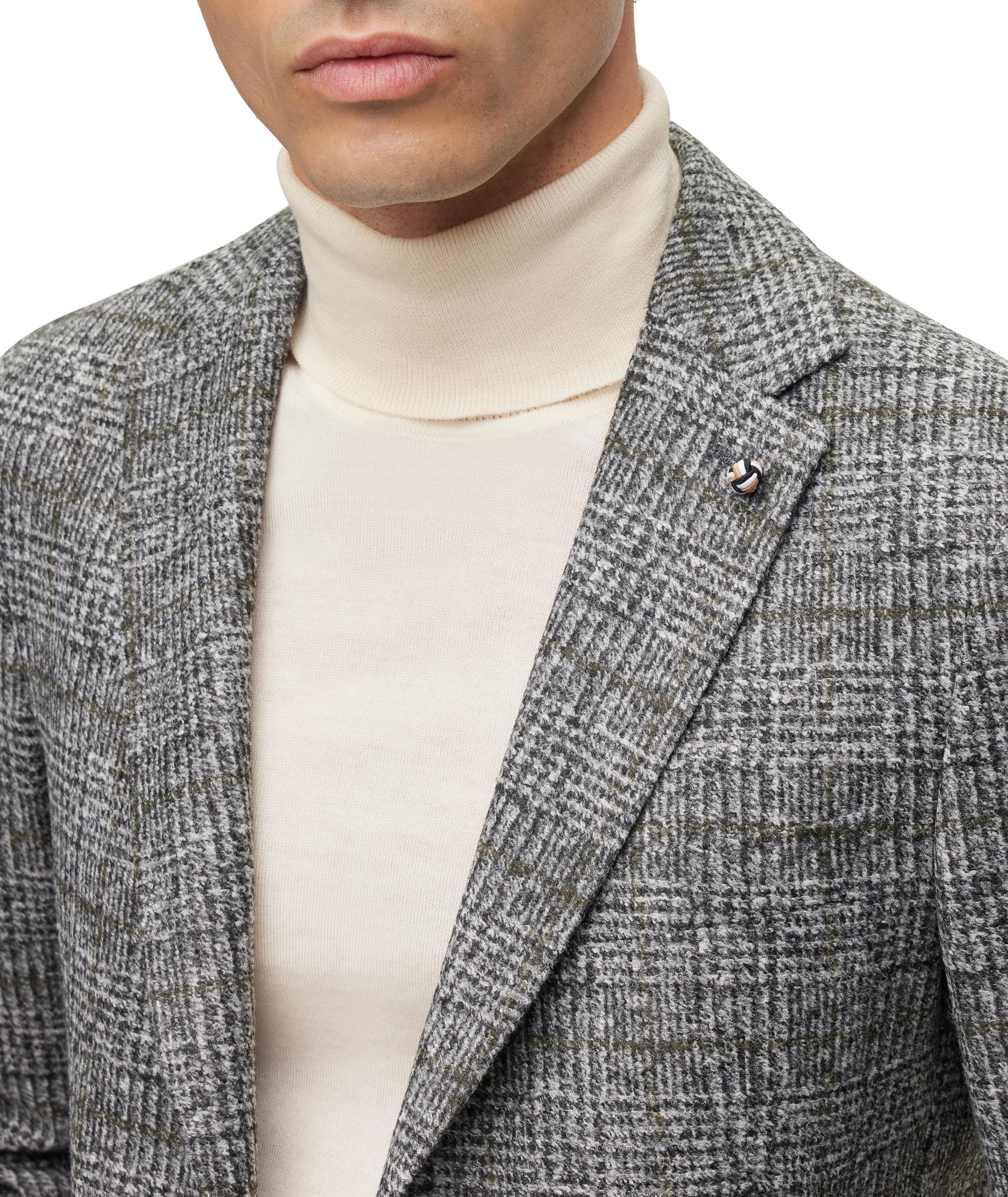Slim Fit Checkered Stretch-Jersey Sport Jacket image 3