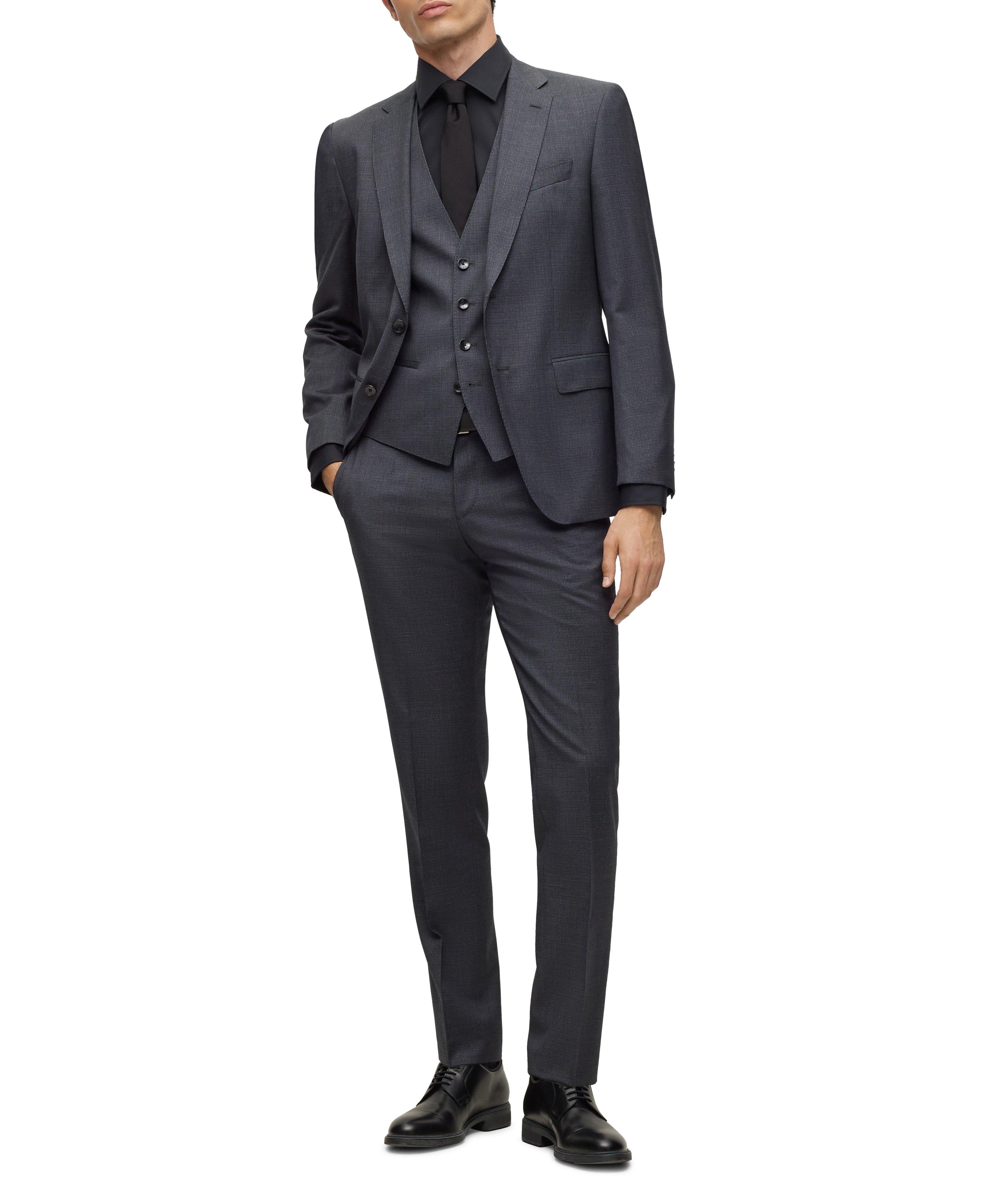 Slim Fit Houndstooth Virgin Wool Suit image 8