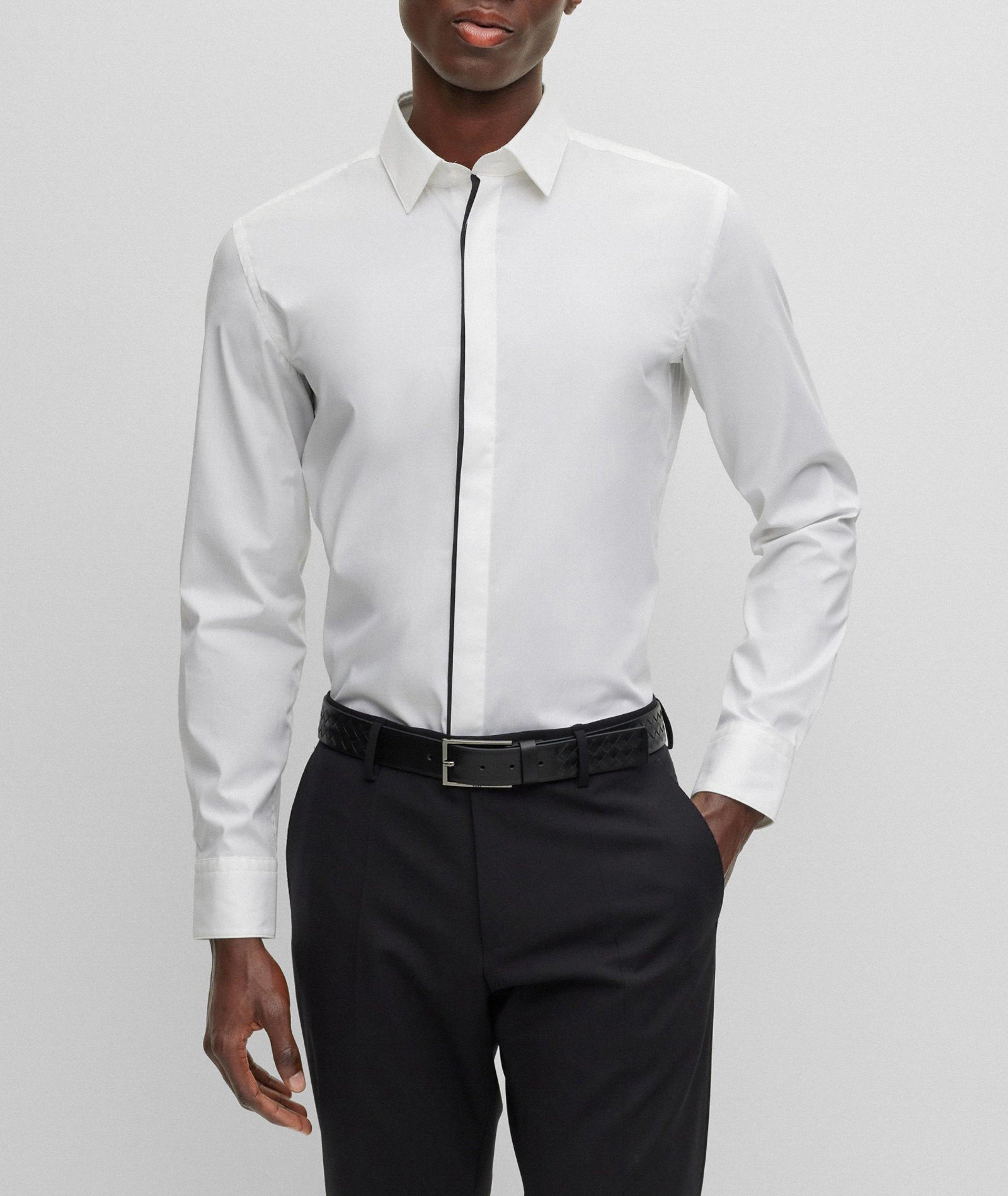 Slim-Fit Stretch-Cotton Twill Shirt image 1