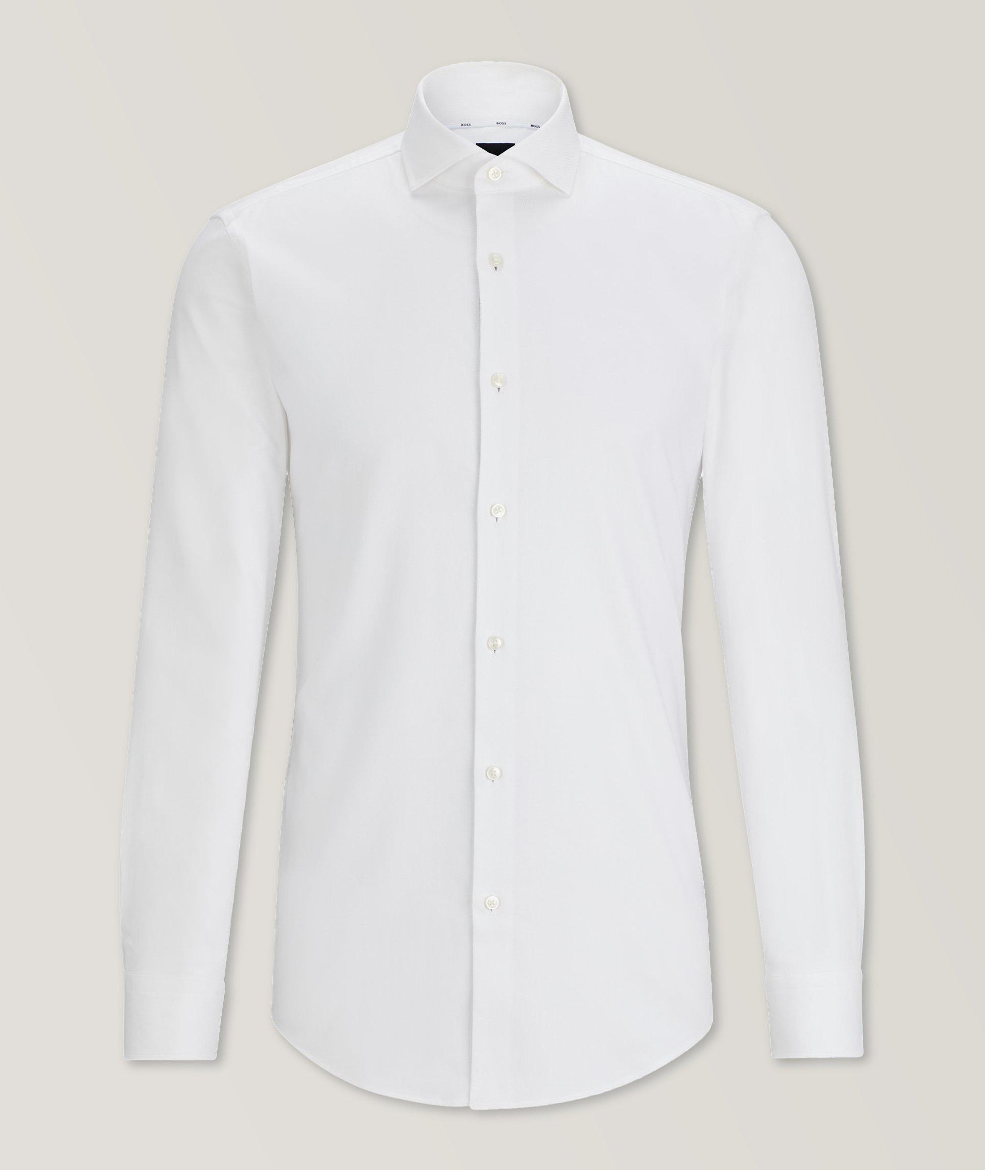 Slim-Fit Stretch-Cotton Twill Shirt image 0