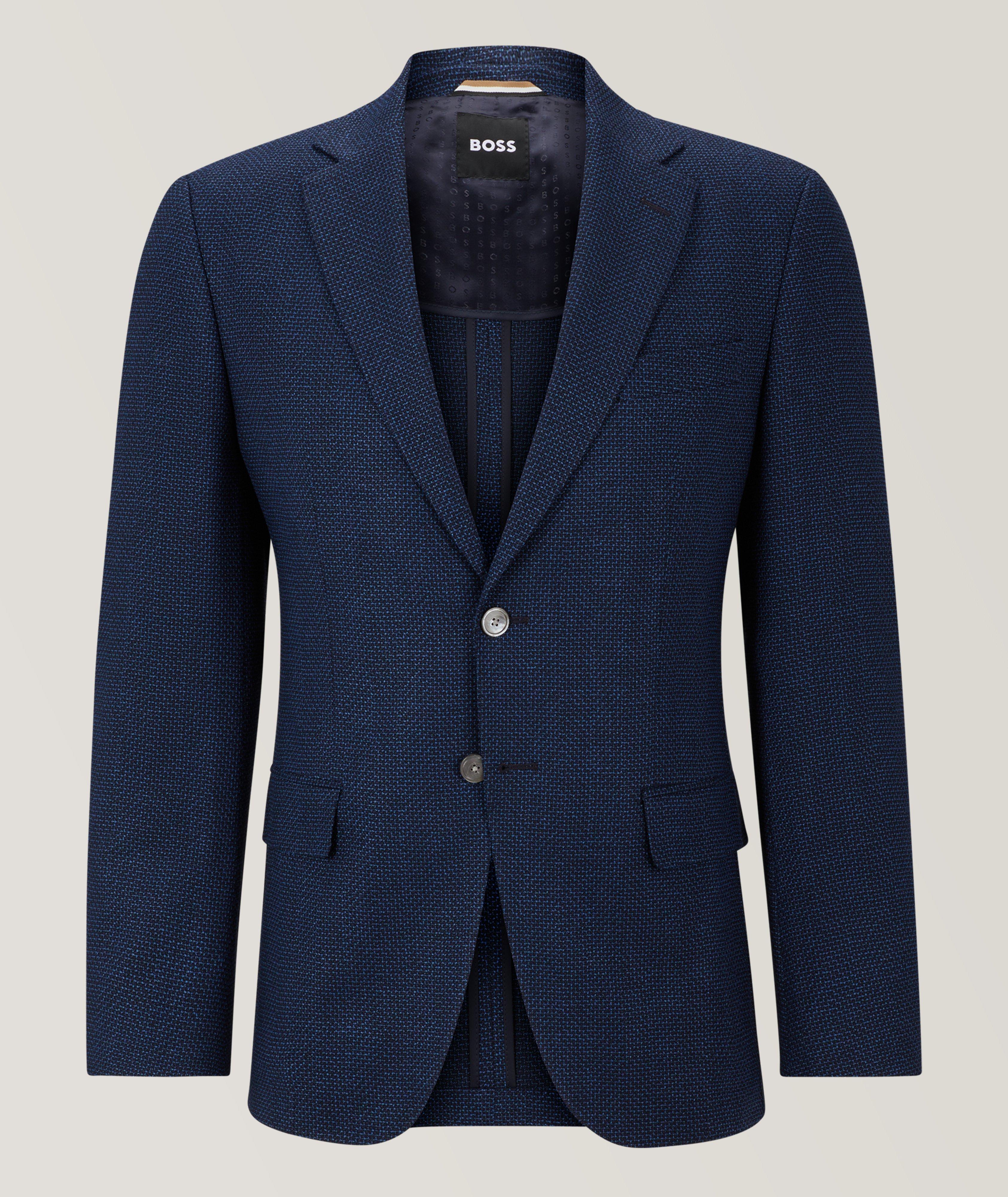 Slim-Fit Micro-Pattern Sport Jacket image 0