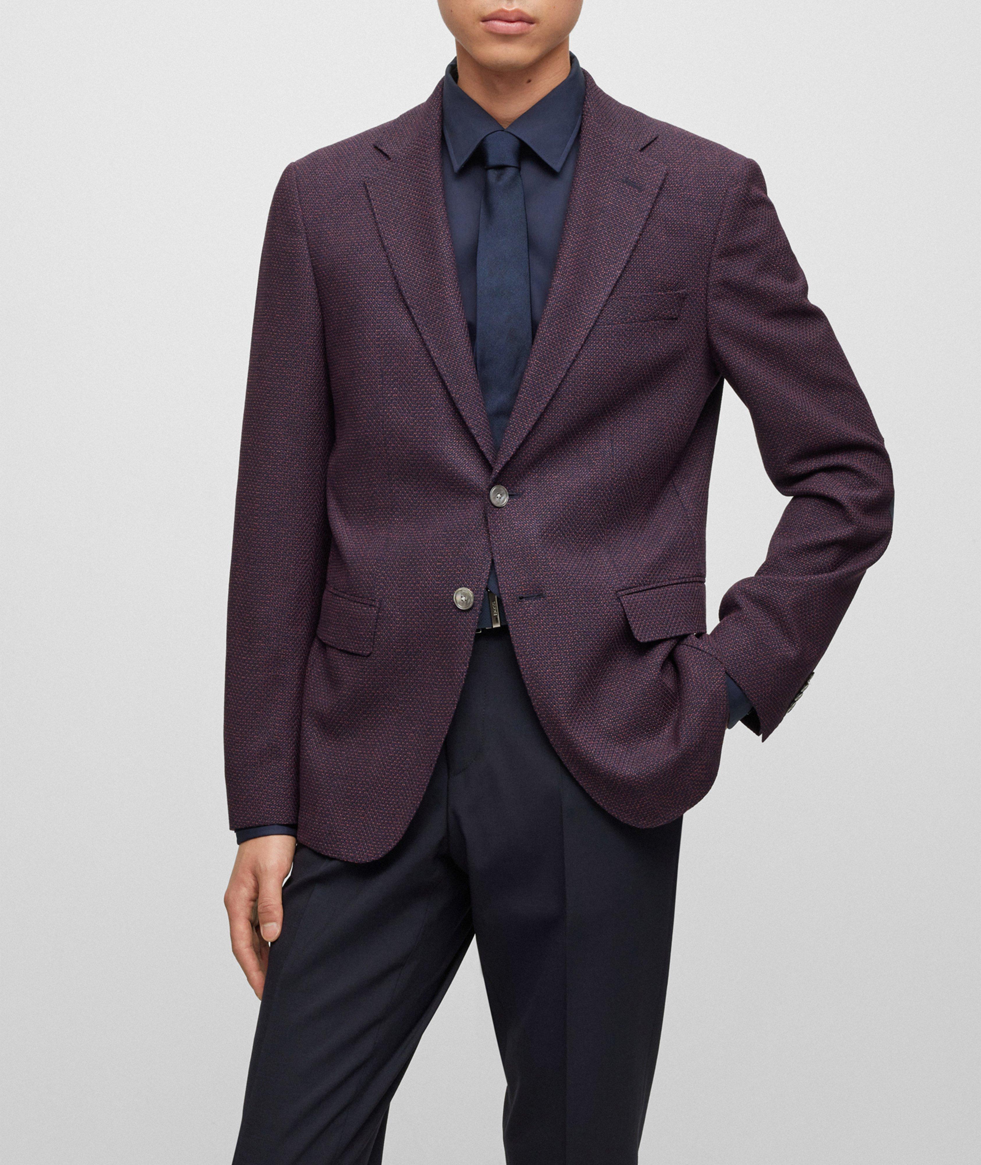 Slim-Fit Micro-Pattern Sport Jacket image 1