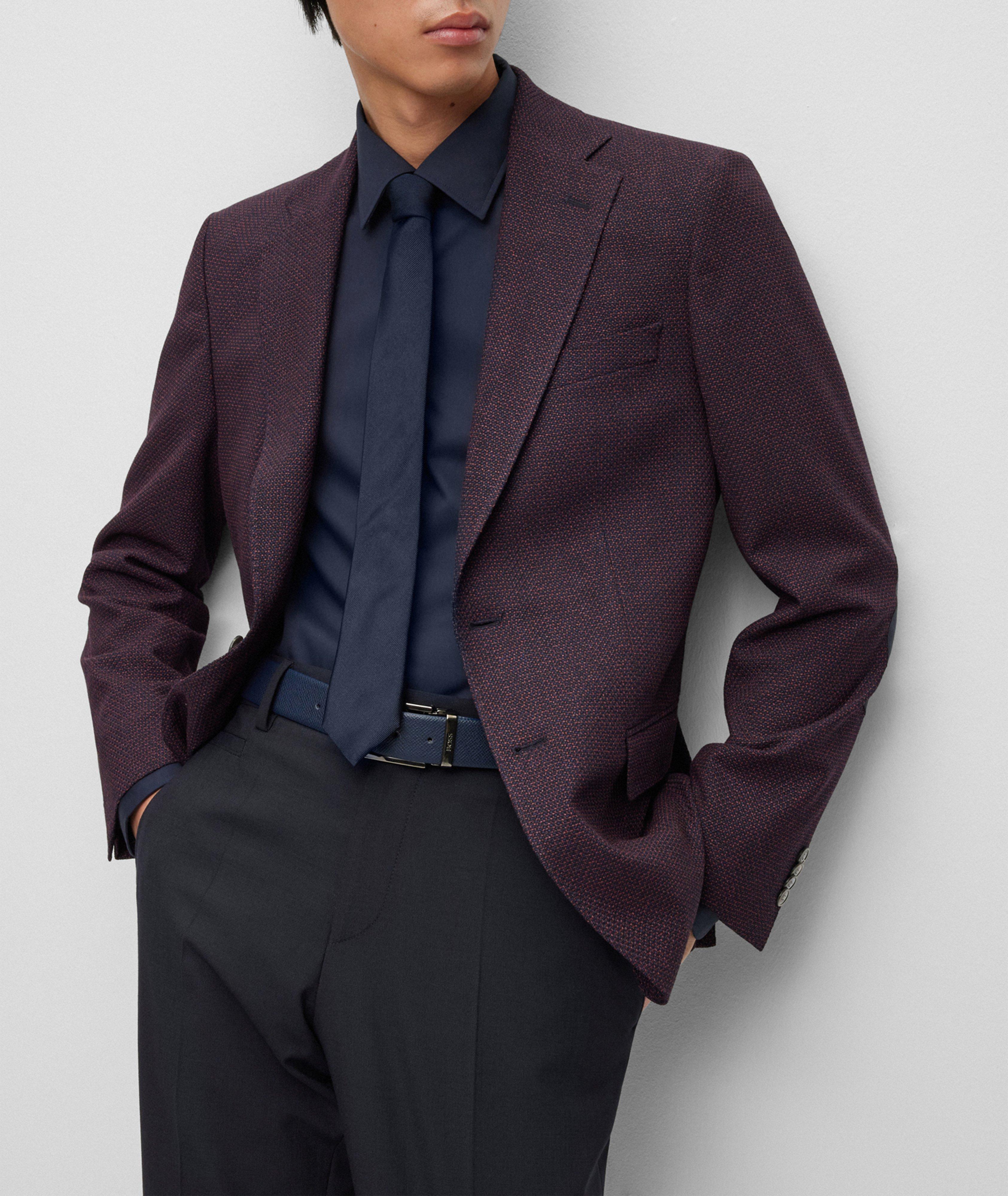 Slim-Fit Micro-Pattern Sport Jacket image 3