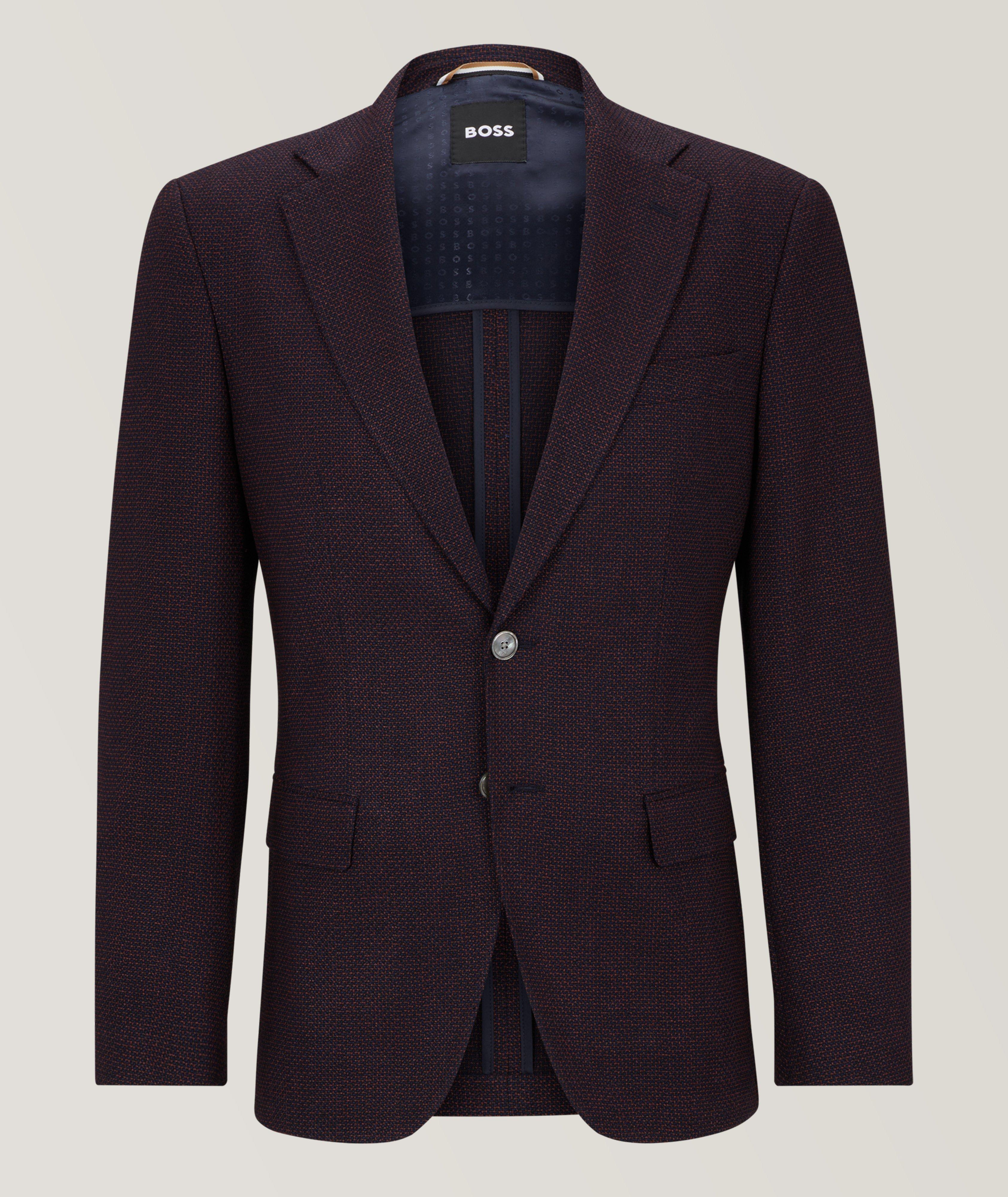 Slim-Fit Micro-Pattern Sport Jacket image 0