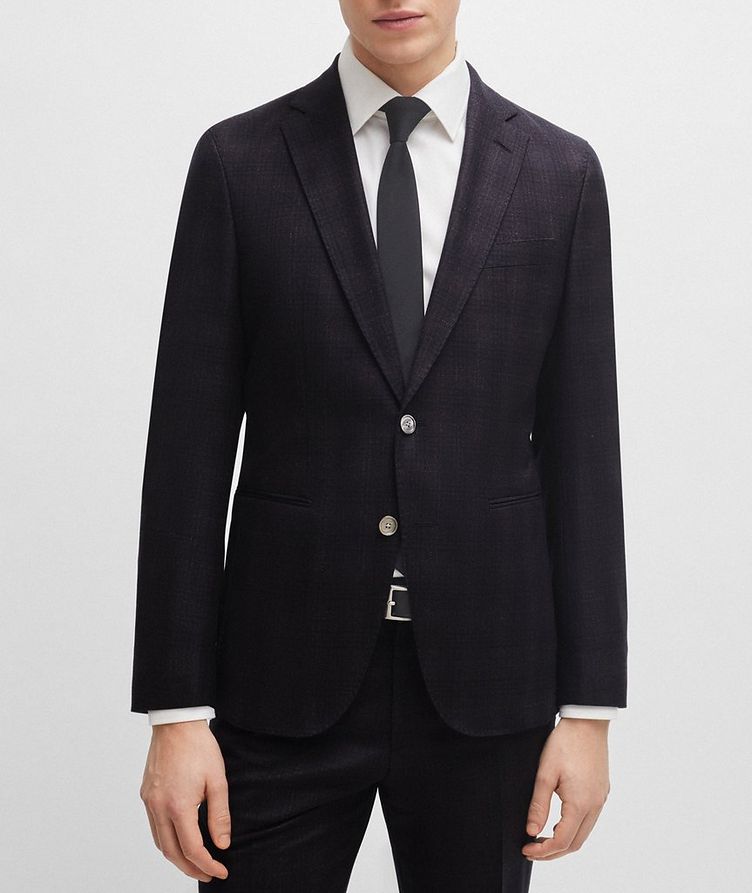Slim-Fit Virgin Wool-Blend Suit image 1