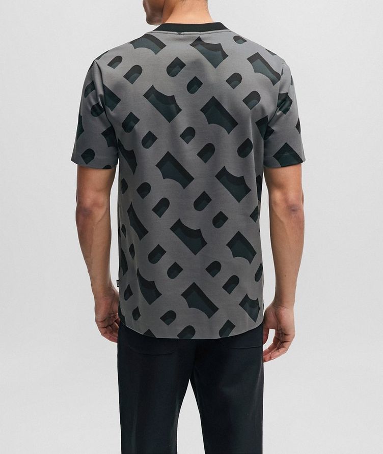 Tiburt Monogram Jacquard Mercerized Cotton T-Shirt image 2