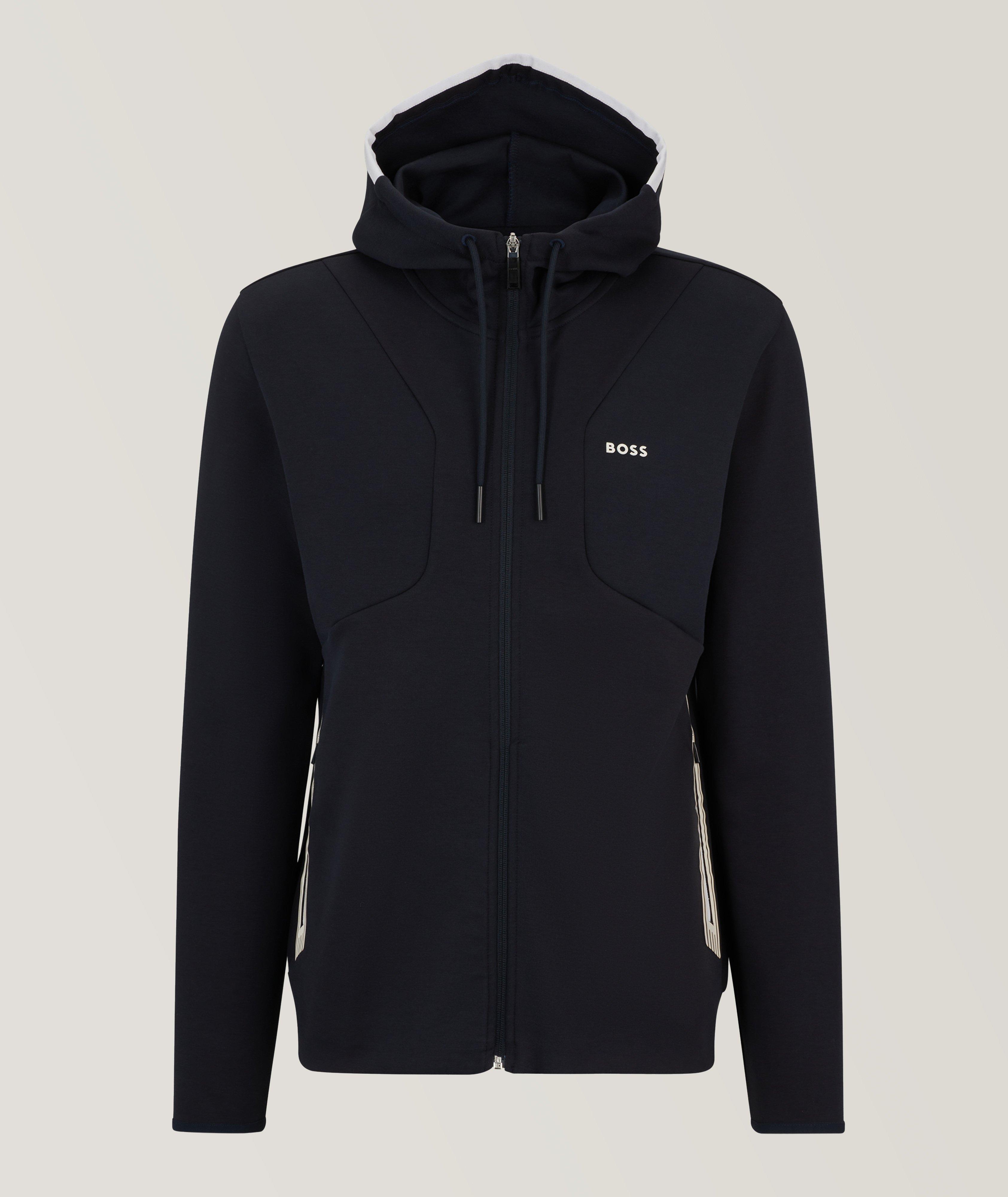 Cotton-Blend Zip-Up Sweater image 0
