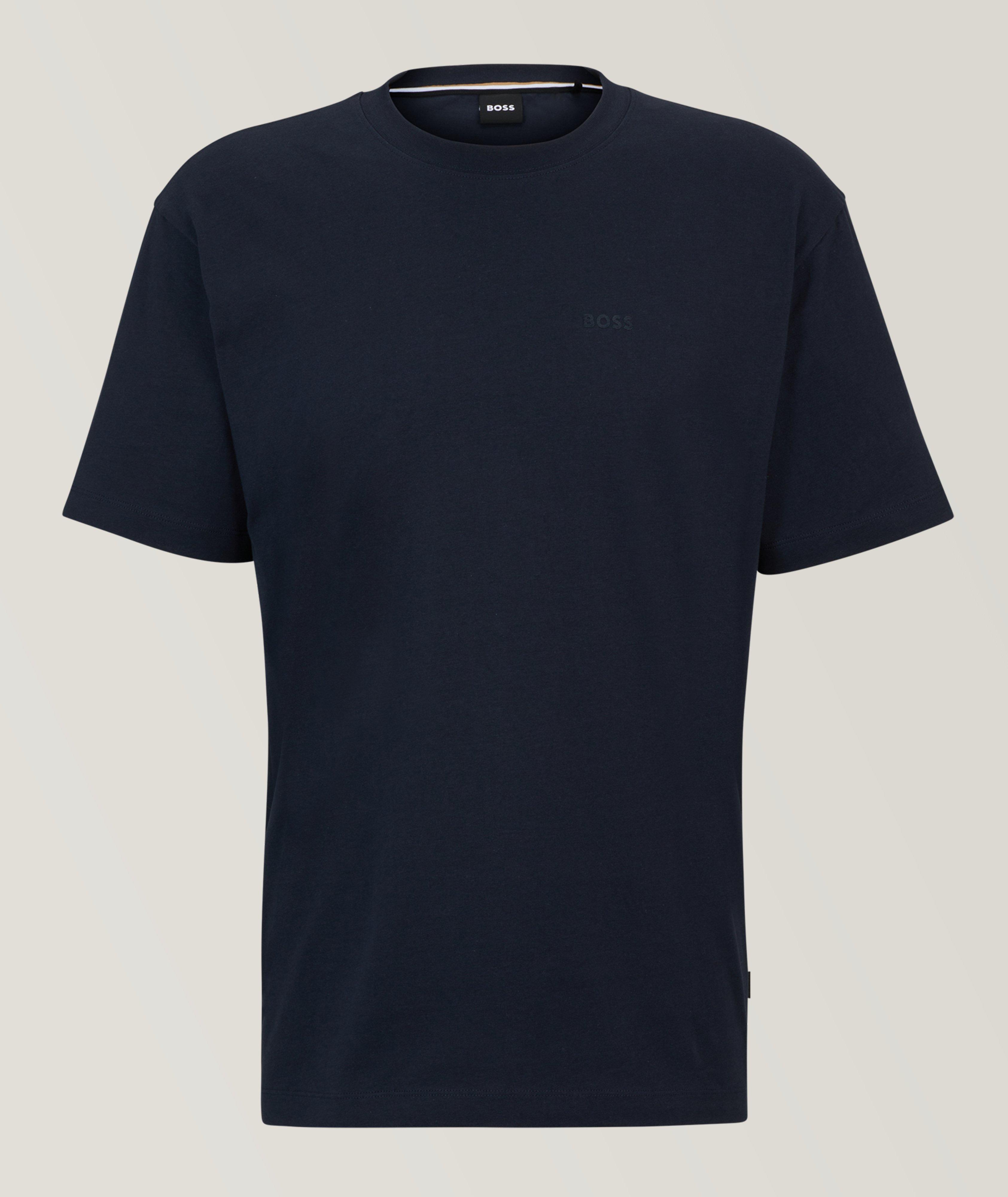 T-shirt en jersey de coton à détail graphique image 0