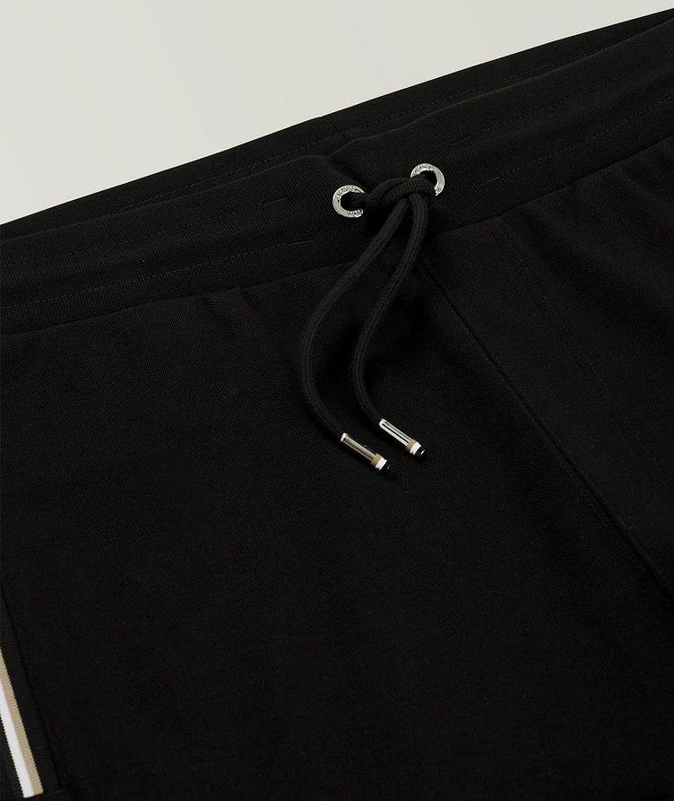 Pantalon sport en mélange de coton à détail rayé image 1