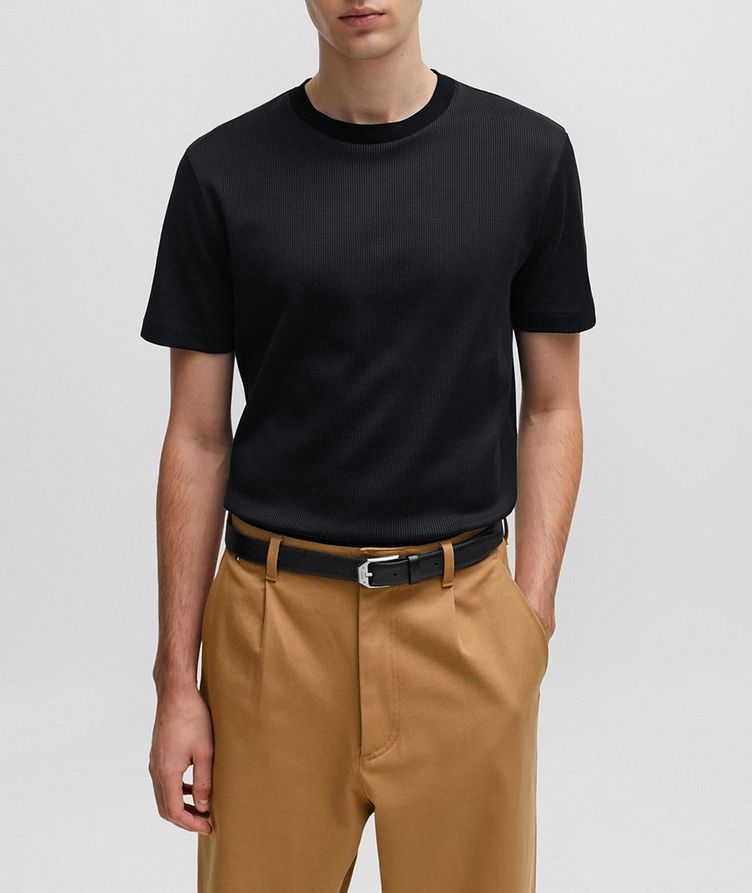 Tiburt Two-Toned Mercerized Structured Cotton T-Shirt image 1