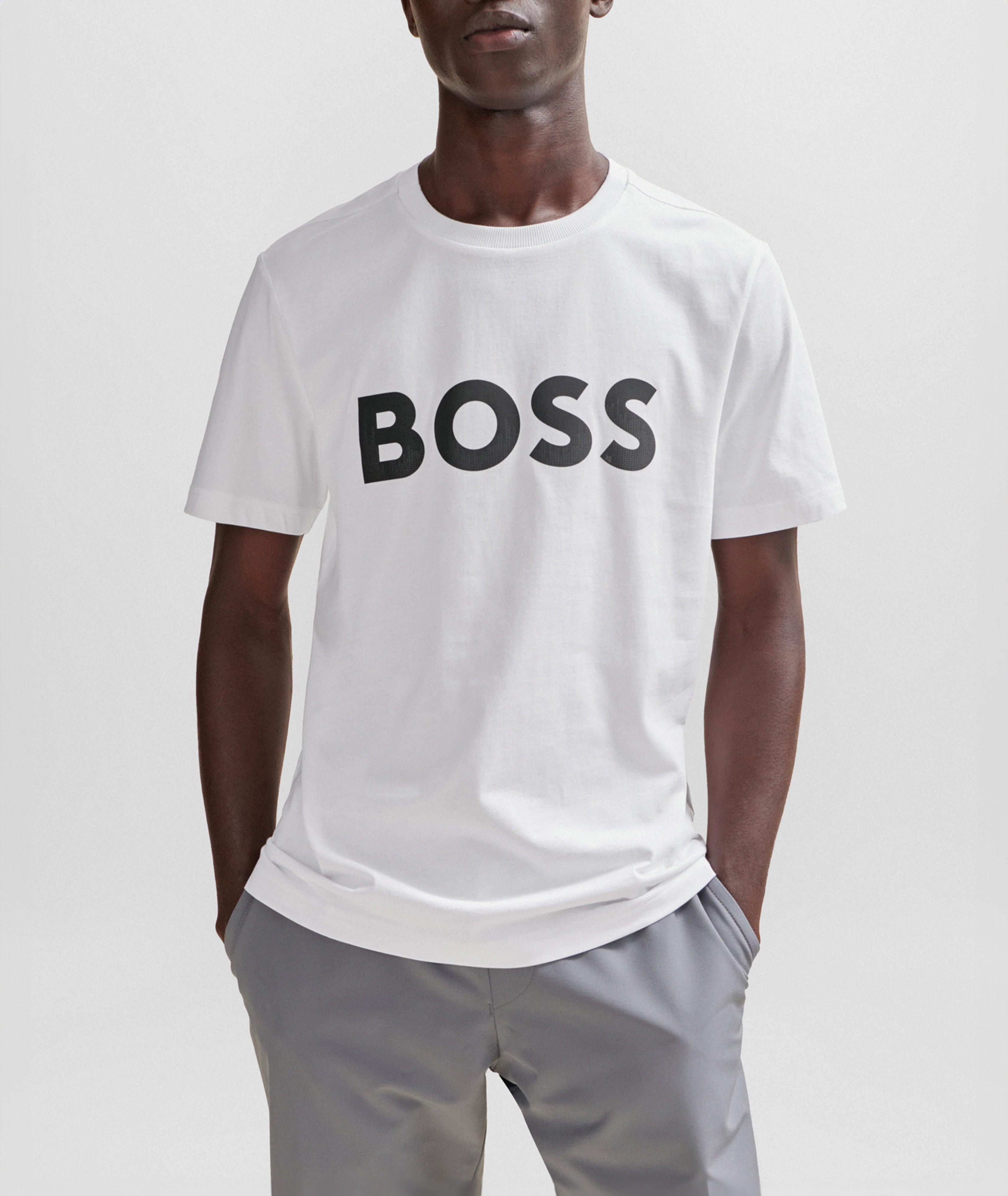 T-shirt en jersey de coton avec logo réfléchissant image 1