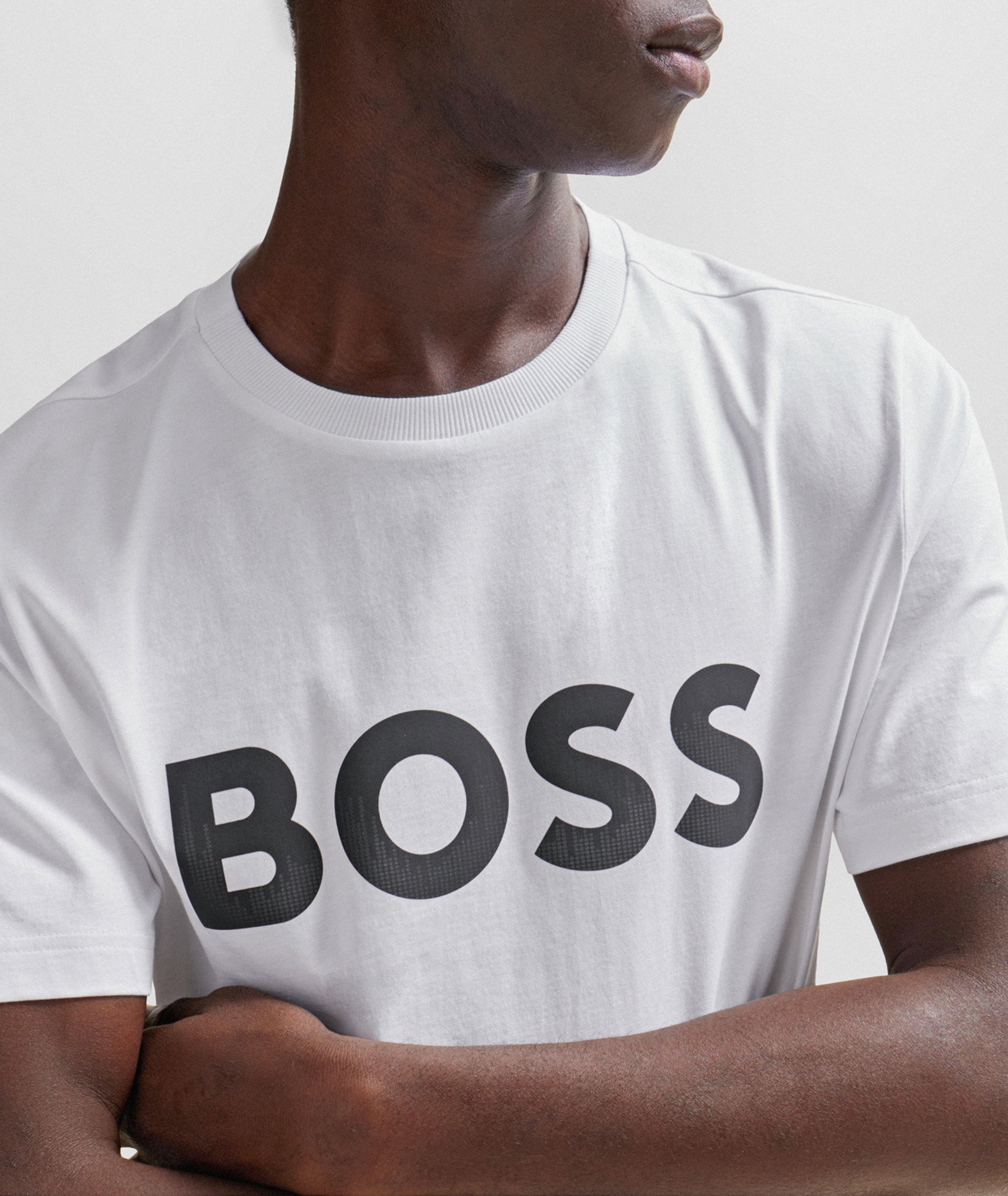 T-shirt en jersey de coton avec logo réfléchissant image 3