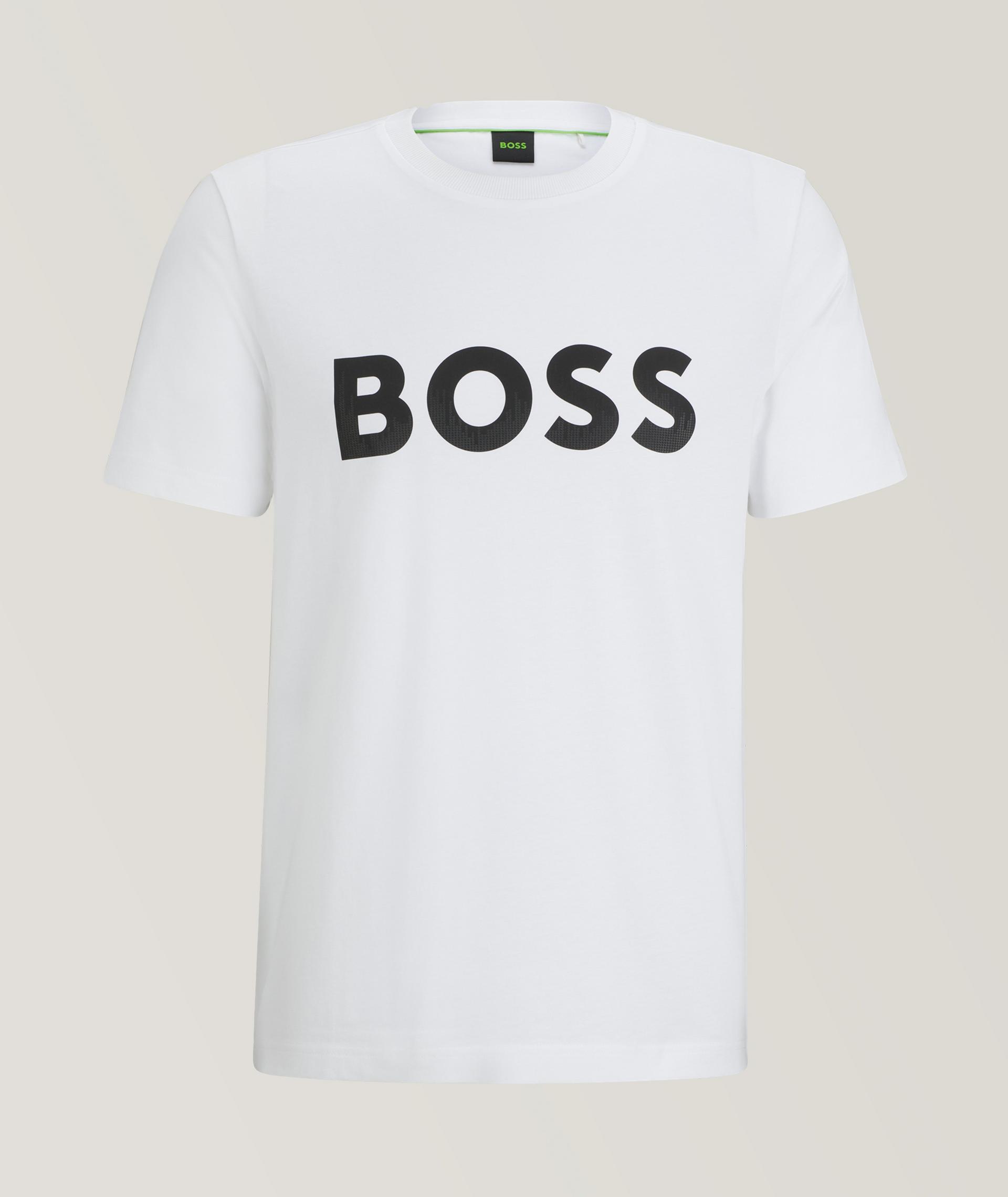T-shirt en jersey de coton avec logo réfléchissant image 0