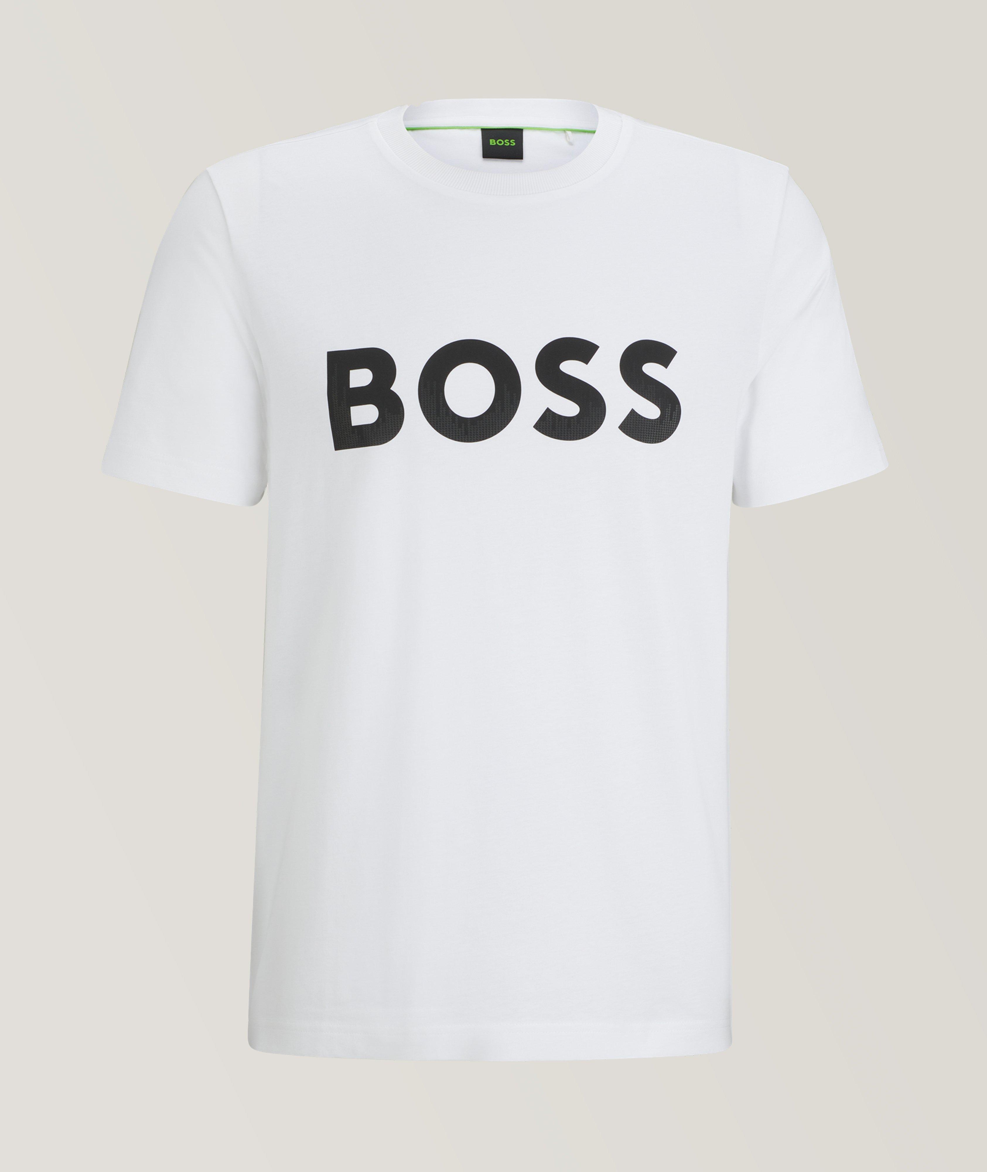 T-shirt en jersey de coton avec logo réfléchissant image 0