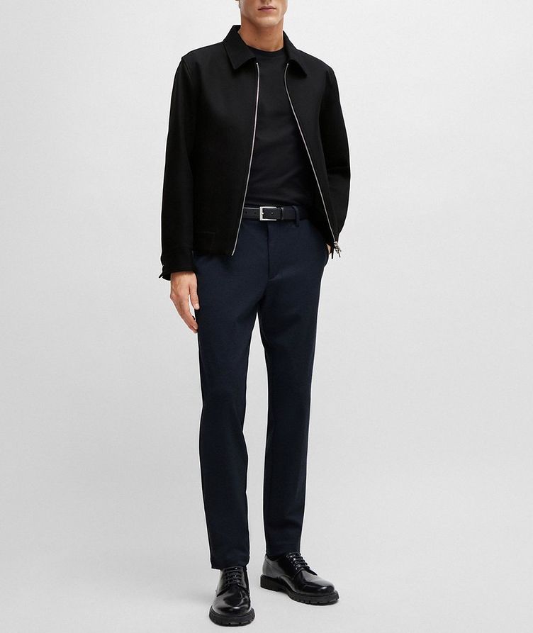 Slim-Fit Structured Performance-Stretch Trousers image 5