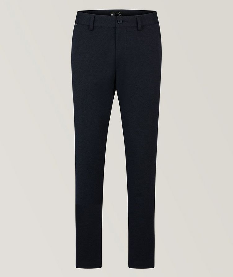 Slim-Fit Structured Performance-Stretch Trousers image 0