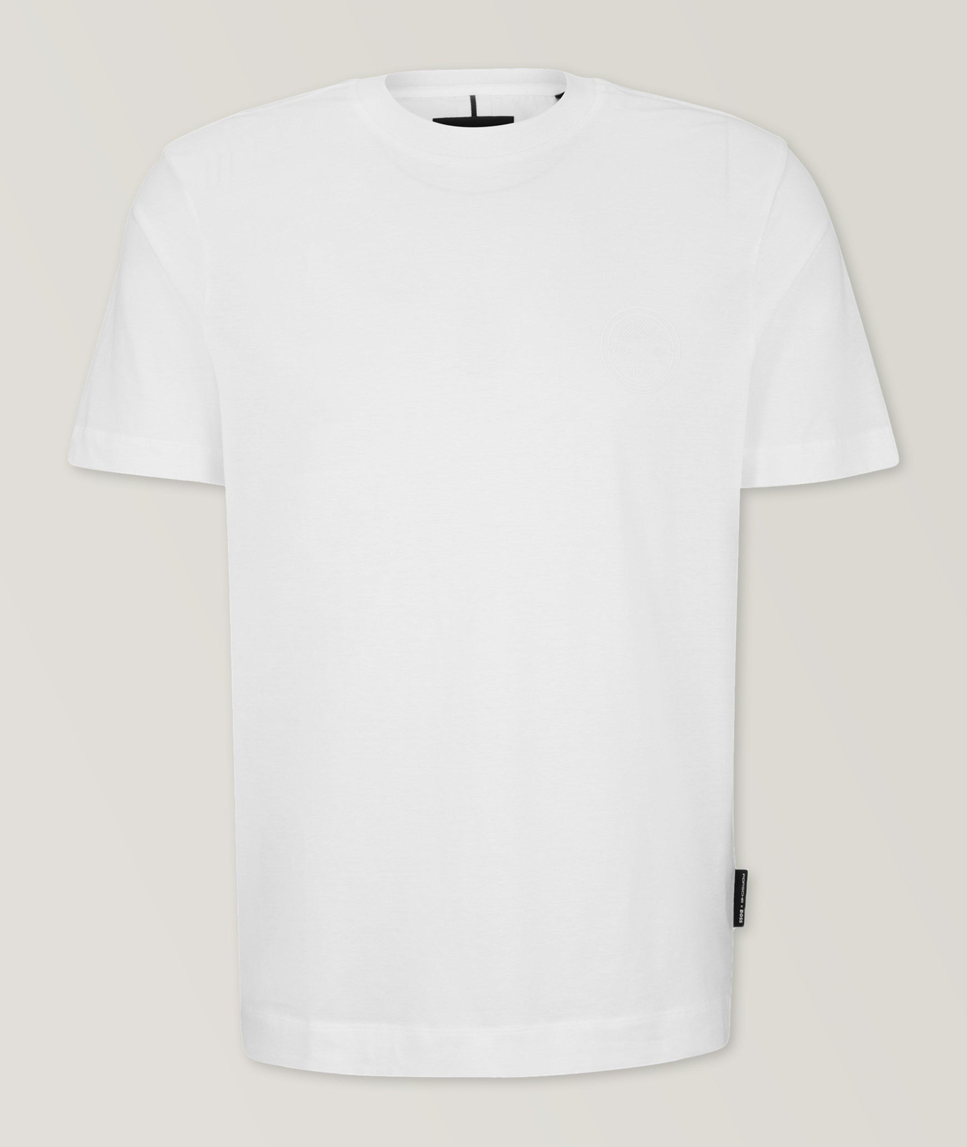 Porsche Collection Embroidered Patch Mercerized Cotton T-Shirt image 0