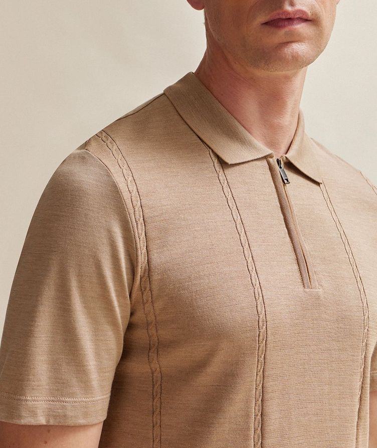 Knitted Jacquard Silk-Cotton Polo image 3