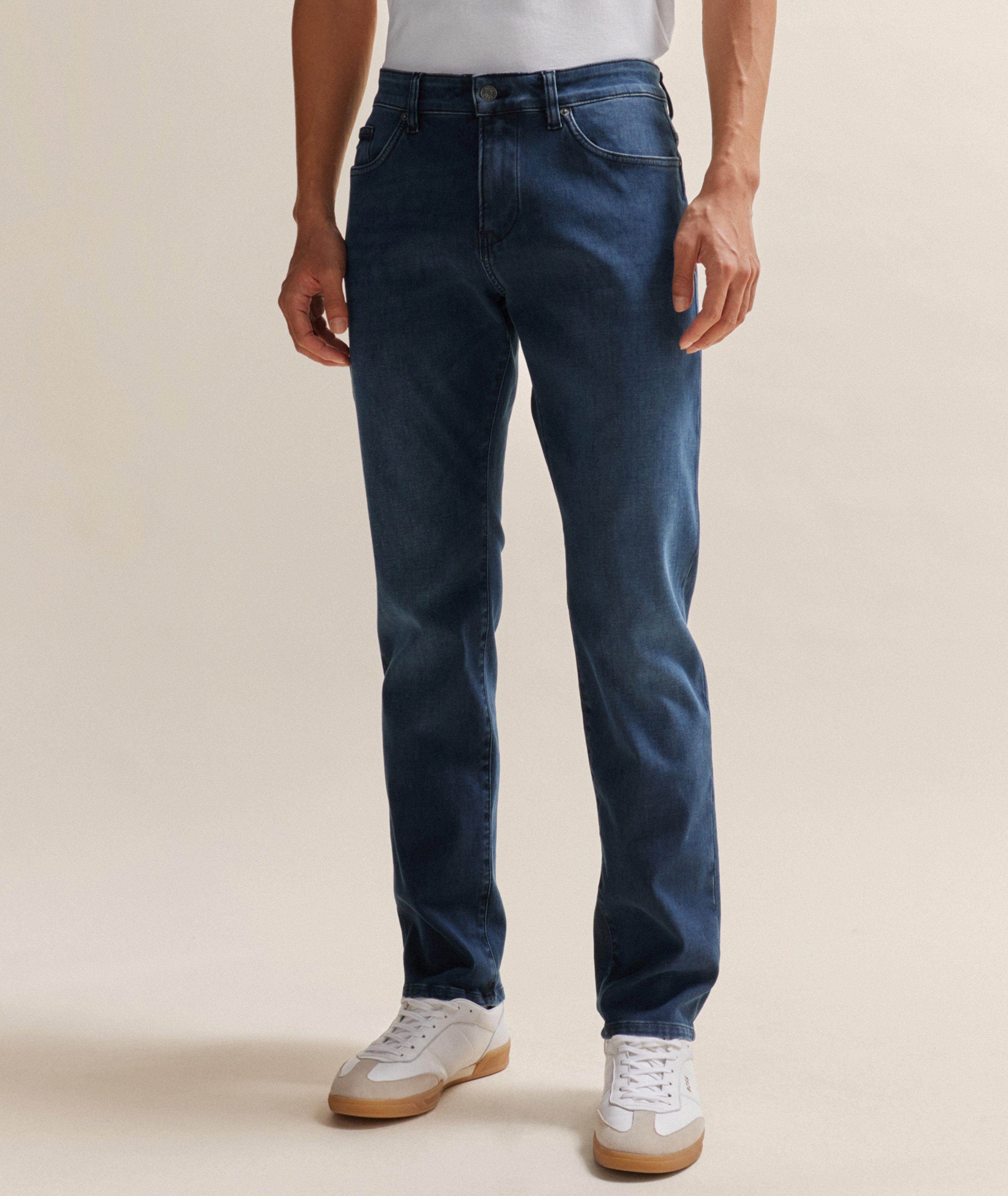 Men's Faded Blue Slim Fit Stretch Jeans