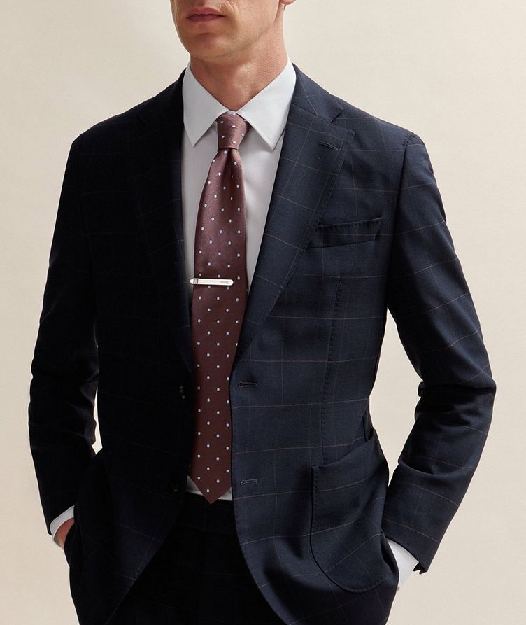 Slim-Fit Virgin Wool-Blend Suit image 1